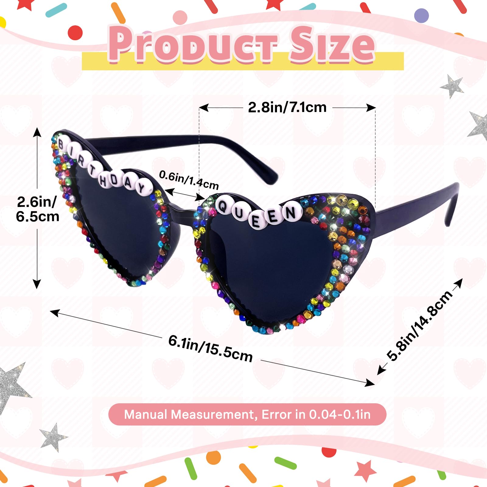 Birthday Queen Sunglasses with Crown - Women's & Girls' Birthday Glasses Headband Tiara Set - Perfect for Parties, Gifts & Decorations
