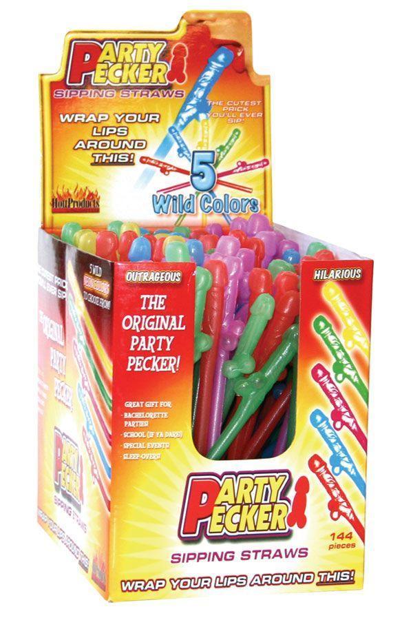 144-Piece Party Pecker Sipping Straws - Fun Novelty Drinking Straws for Bachelorette Parties, Birthdays & Girls Night Out