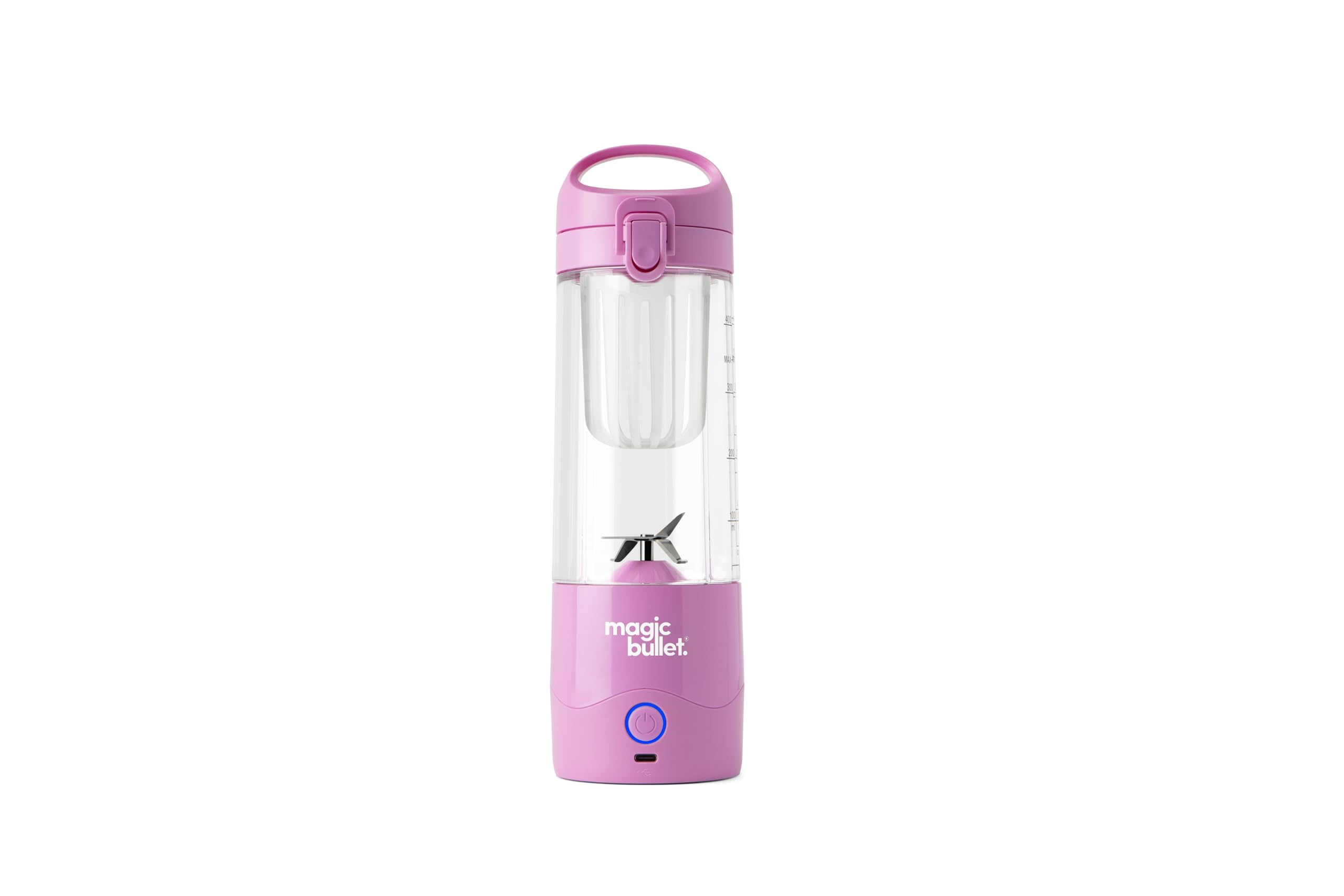 Magic Bullet Portable Blender MBPB50100FP - Flamingo Pink Personal Smoothie Maker for On-the-Go, Gym, Office & Travel | USB Rechargeable Mini Blender for Shakes, Juices & Protein Drinks