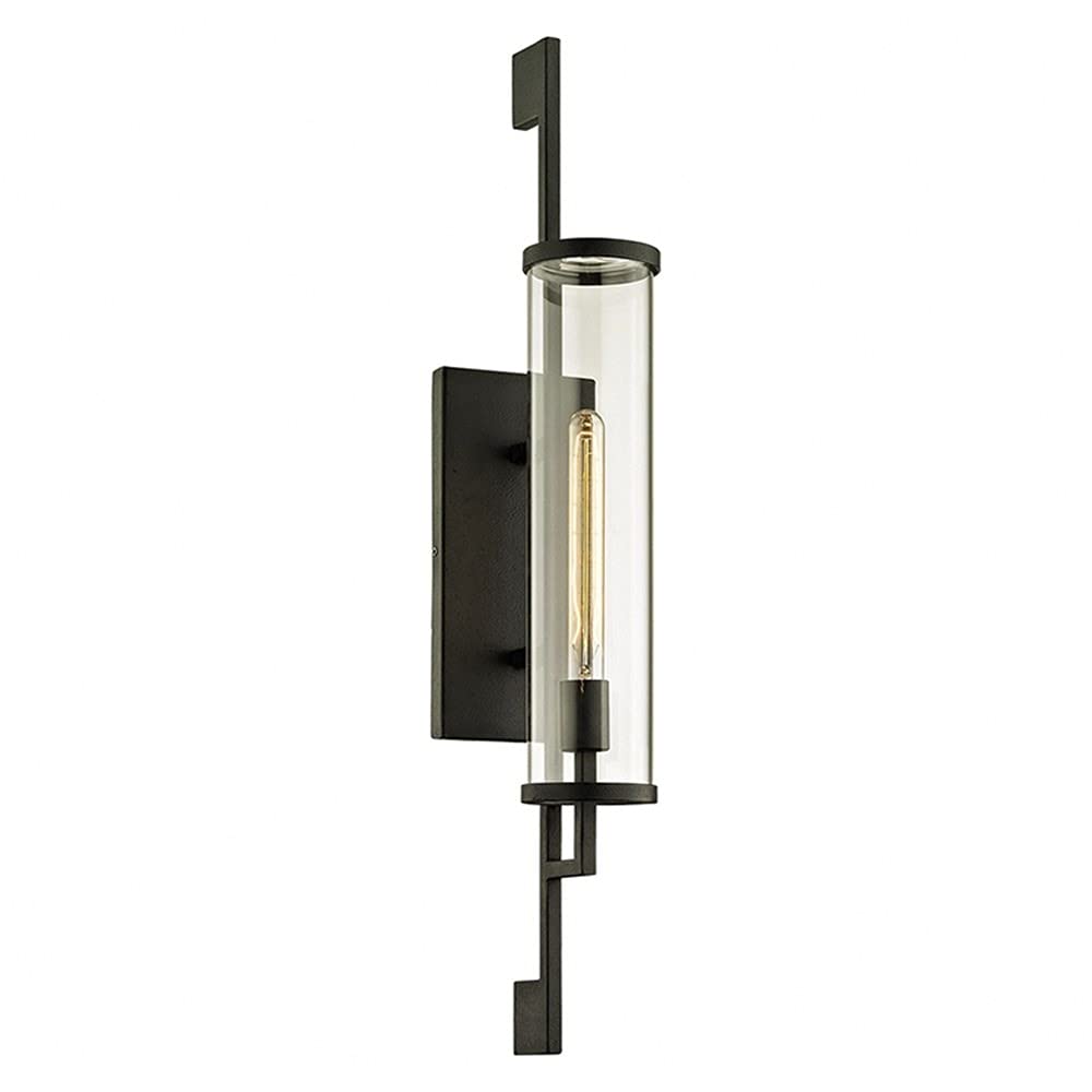 Troy Lighting B6463 Park Slope One Light Wall Sconce - Large Forged Iron Fixture for Living Room, Bedroom, or Hallway Lighting