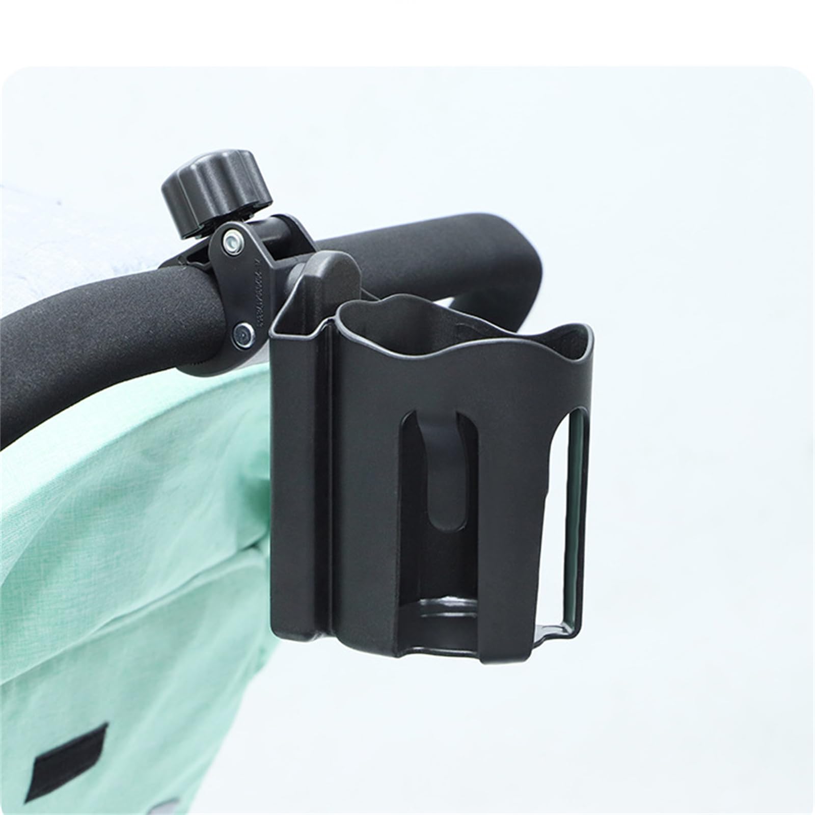BAIMOQI 2 in 1 Universal Baby Stroller Cup Holder with Phone Holder - 360° Rotatable Milk Bottle Storage Rack, Stroller Accessory for Feeding & Shopping Convenience
