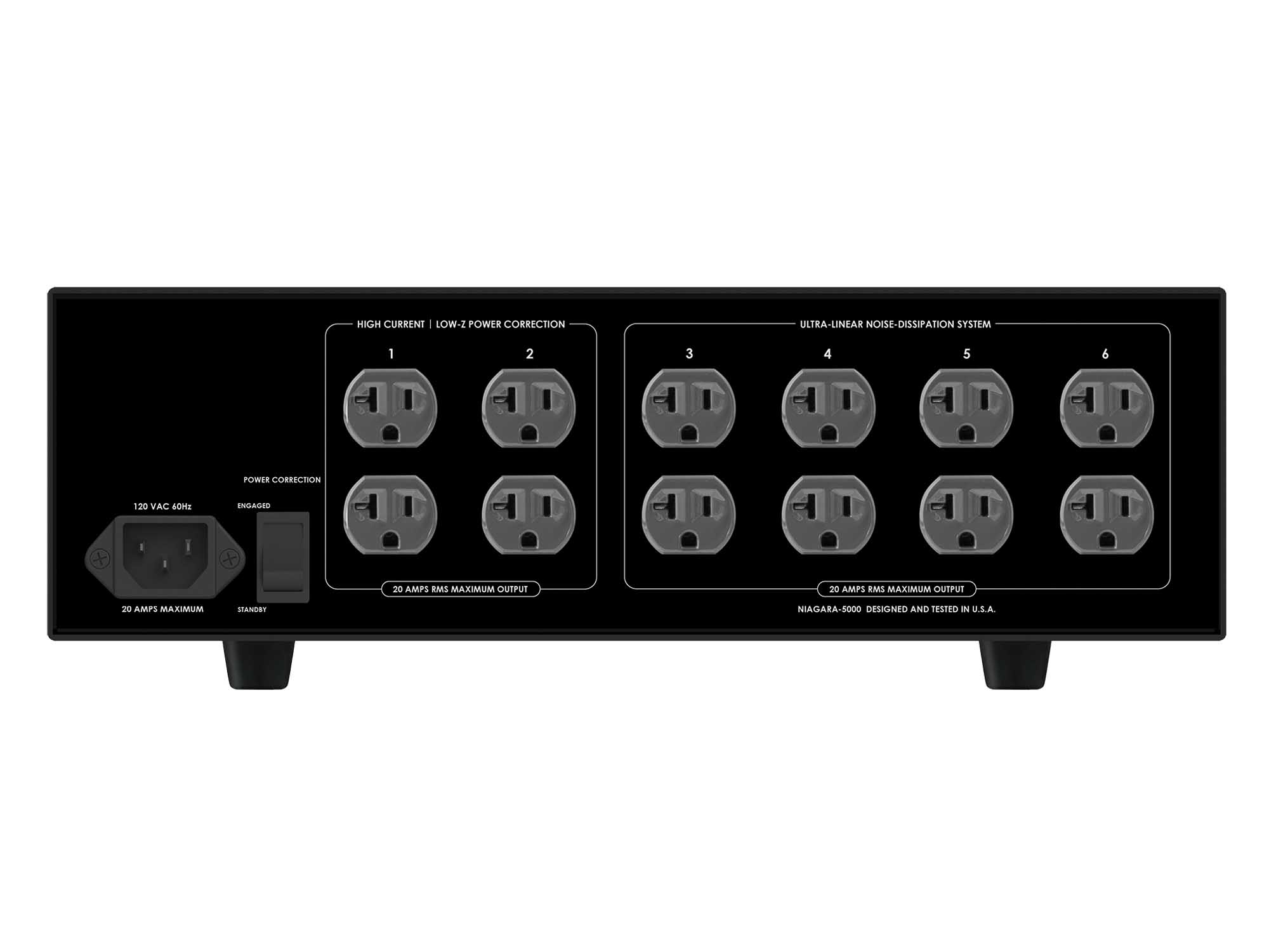 Audioquest Niagara 5000 Power Conditioner - Premium Noise Filter for Home Theater & Hi-Fi Systems - Perfect for Audiophiles & Music Studios (120V US Plug) - Enhance Sound Quality & Protect Equipment