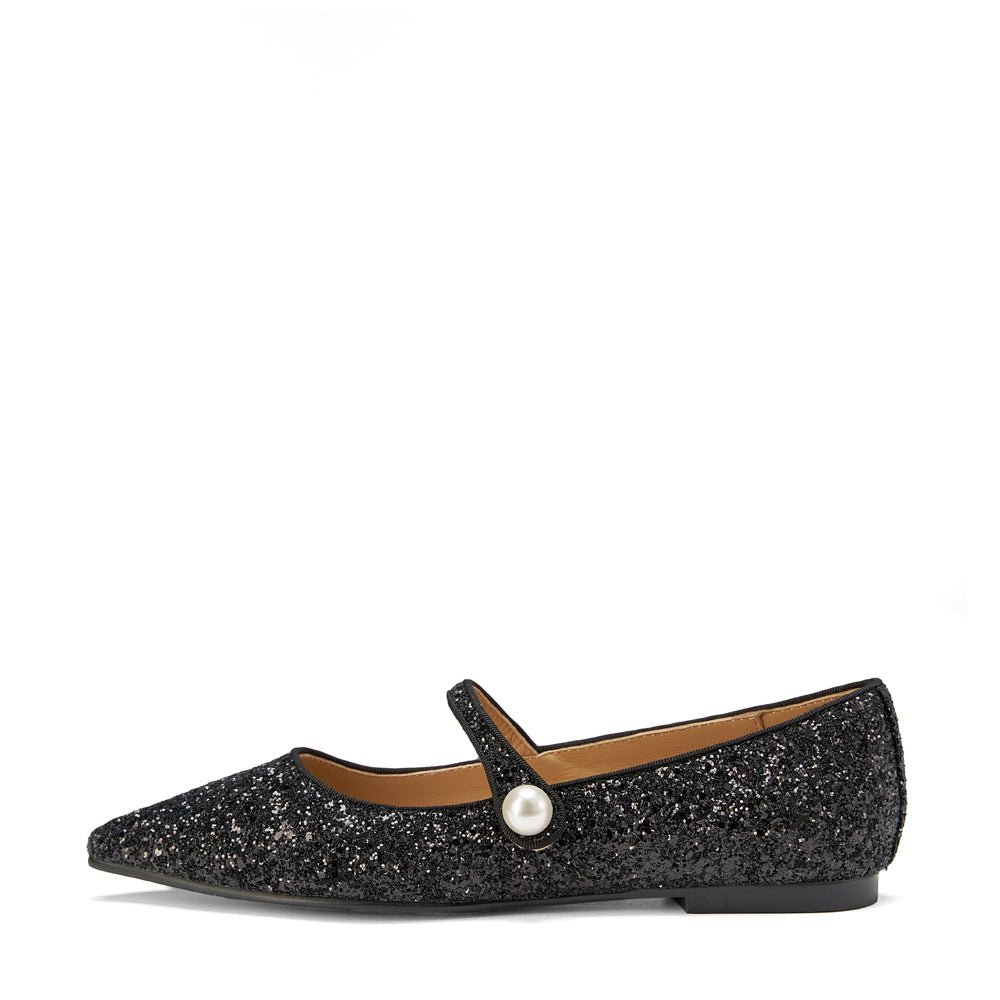 Thea Glitter 2.0 Black Women's Fashion Sneakers - Stylish Comfort for Casual Wear, Gym & Night Out