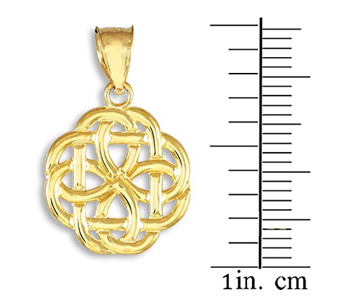 10K Gold Triquetra Celtic Trinity Knot Charm Pendant Necklace for Women - Spiritual Symbol Jewelry for Gifts, Blessings & Everyday Wear