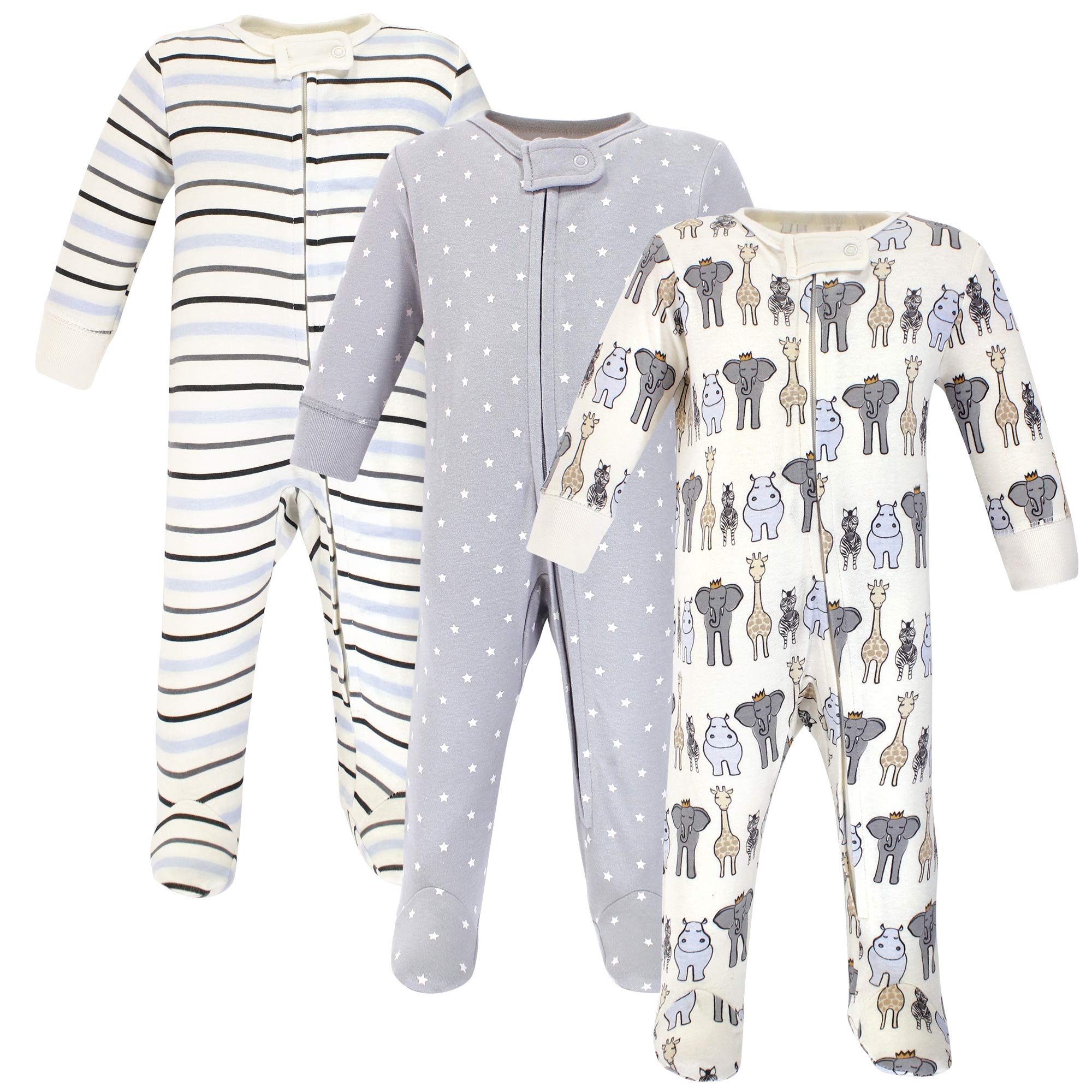 Hudson Baby Soft Cotton Sleep and Play Pajamas for Infants & Toddlers - Cozy & Comfortable for Nighttime & Nap Time