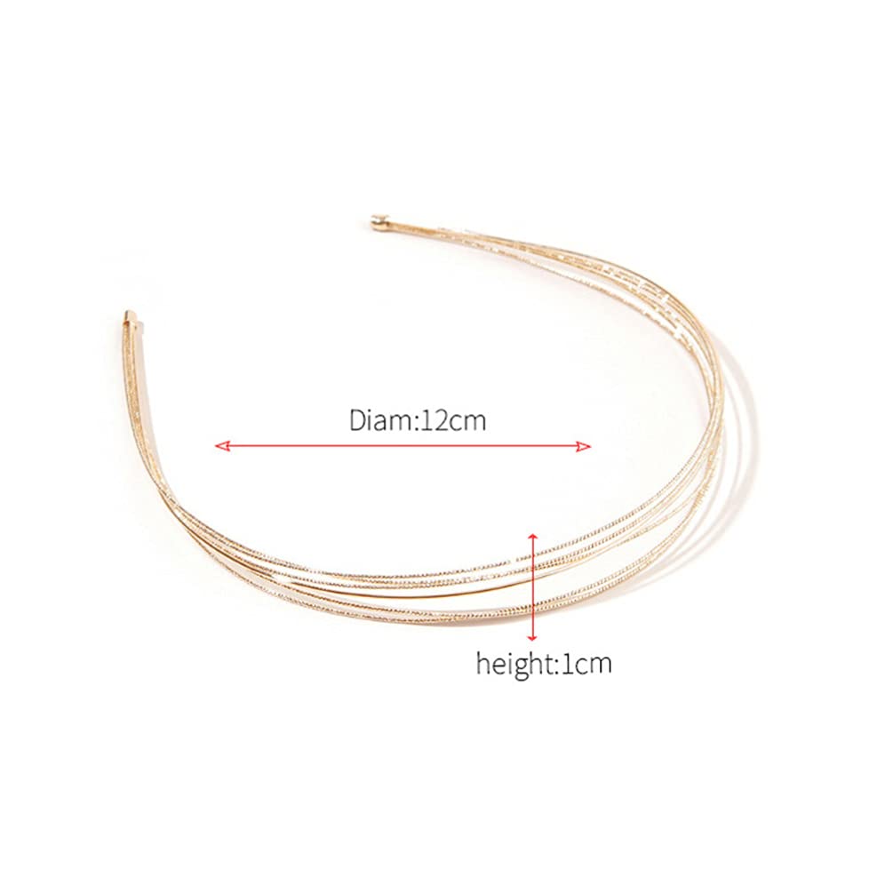 Elegant Metal Wire Headbands for Women - Minimalist Hair Hoops & Wedding Hair Accessories | Fashionable Headpieces for Girls, Brides & Everyday Wear