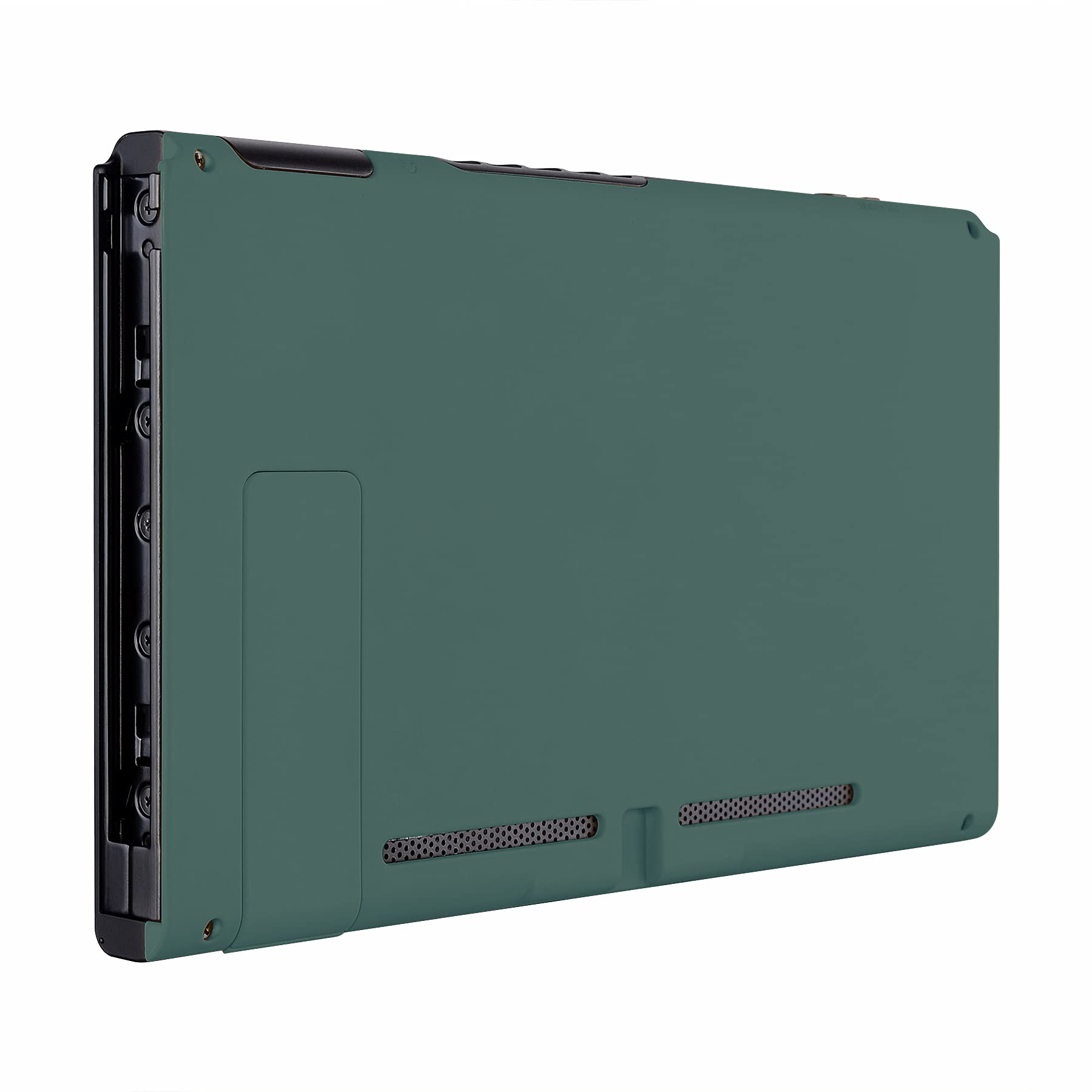 eXtremeRate Soft Touch Grip Pine Green Back Plate Replacement Shell Case for Nintendo Switch - DIY Housing Cover with Kickstand (JoyCon Not Included) | Perfect for Gaming Comfort & Console Protection
