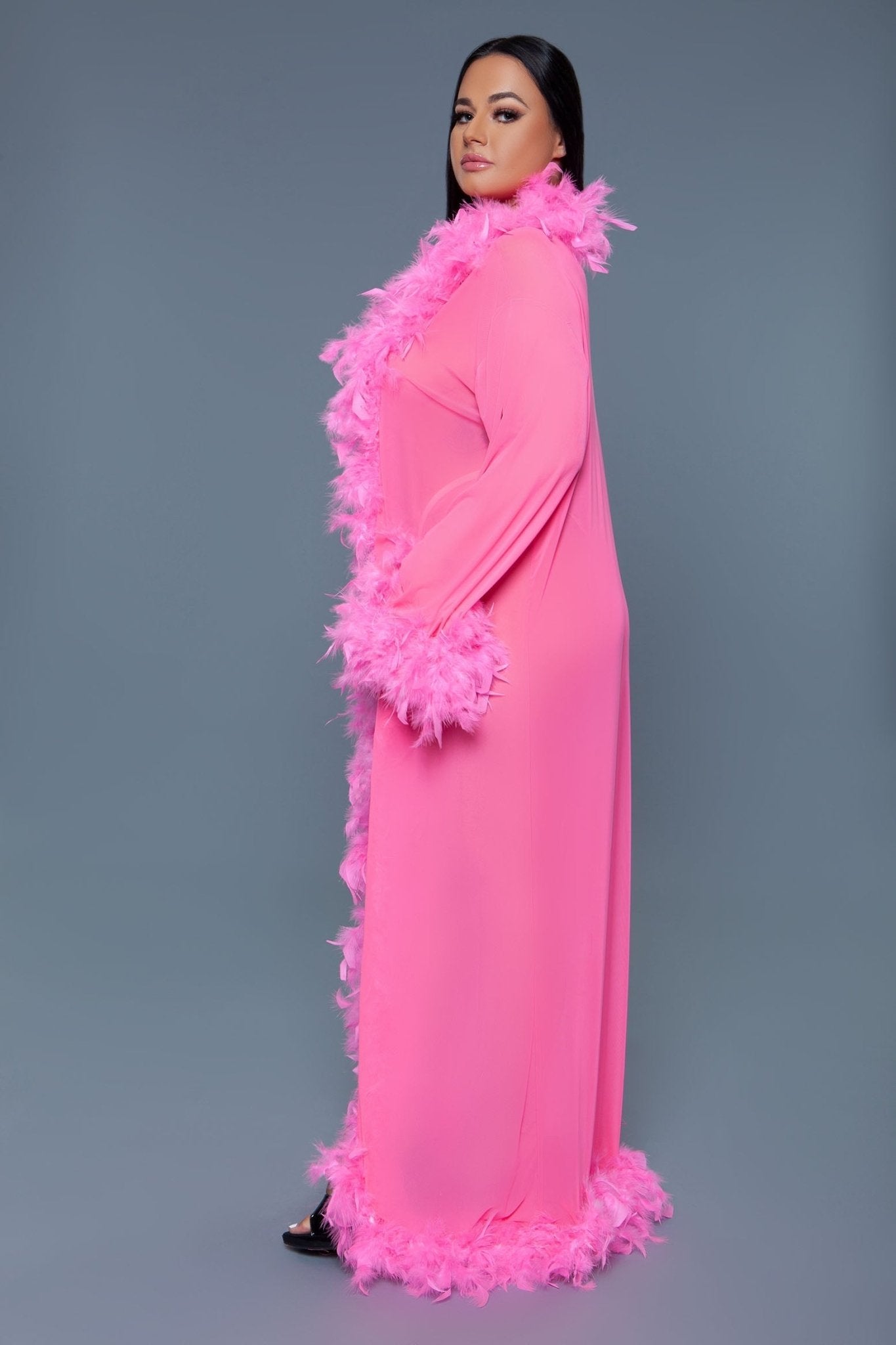 BeWicked Women's Glamour Robe BW834 - Sexy Satin Lingerie Robe for Women - Perfect for Boudoir, Bridal Shower & Romantic Nights