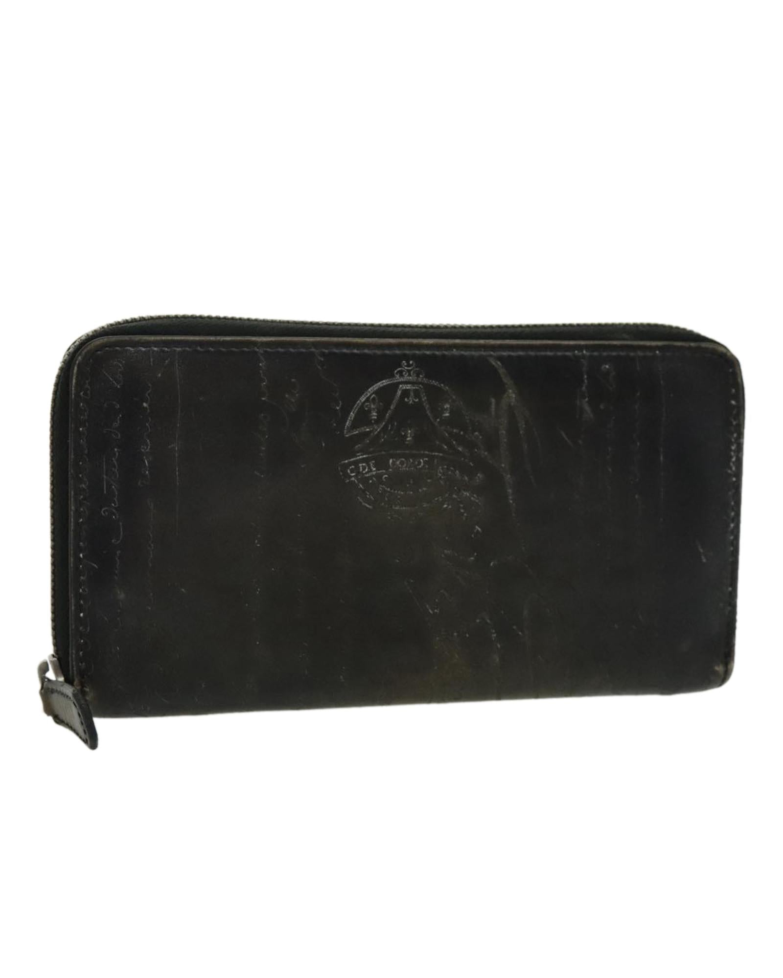 Elegant Calligraphy Long Leather Wallet with Multiple Pockets - Perfect for Organizing Cards, Cash & Travel Essentials | Stylish RFID Blocking Bifold Wallet for Men & Women