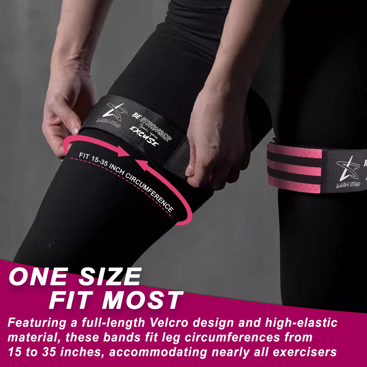 BFR Occlusion Bands for Women - Blood Flow Restriction Training Bands for Legs, Glutes & Hip Building - Best Fabric Resistance Bands for Squats, Butt & Thigh Workouts - Perfect for Home Gym, Fitness Training & Muscle Recovery