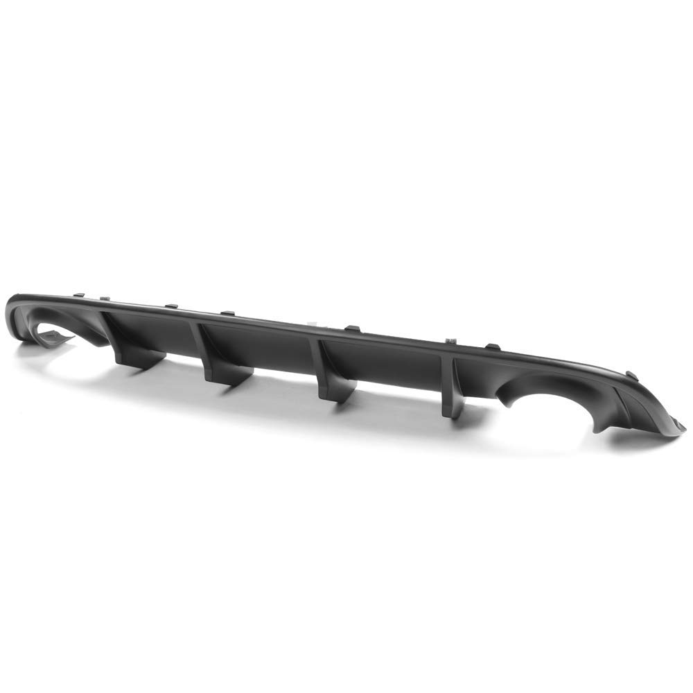 IKON MOTORSPORTS Matte Black Rear Diffuser & Side Skirts for 2015-2023 Dodge Charger - Aerodynamic Bumper Lip Valance | Street Racing & Car Show Enhancement