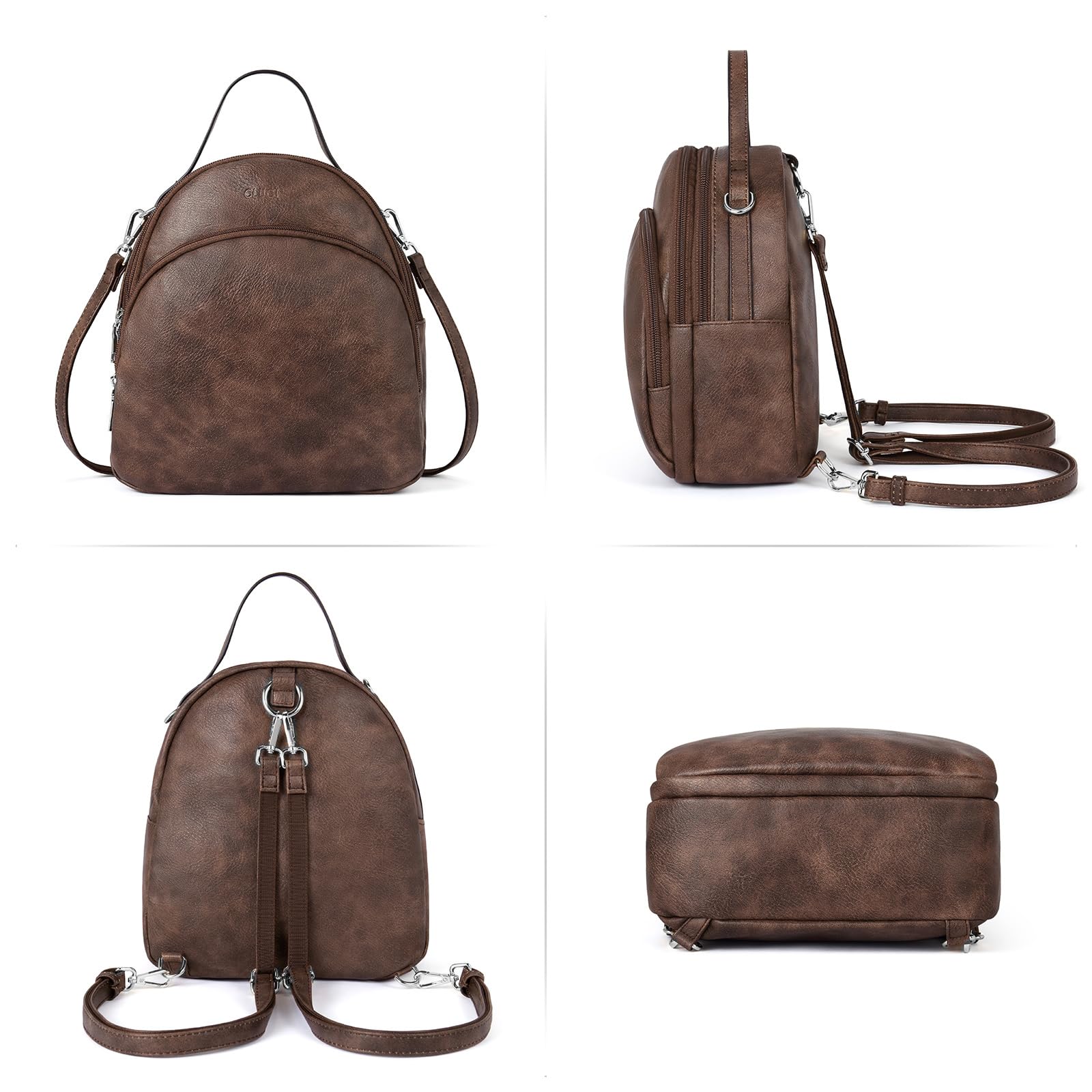 CLUCI Women's Leather Backpack Purse - Convertible Travel Backpack & Shoulder Bag for Women | Stylish Designer Daypack for Work, Commute & Weekend Getaways
