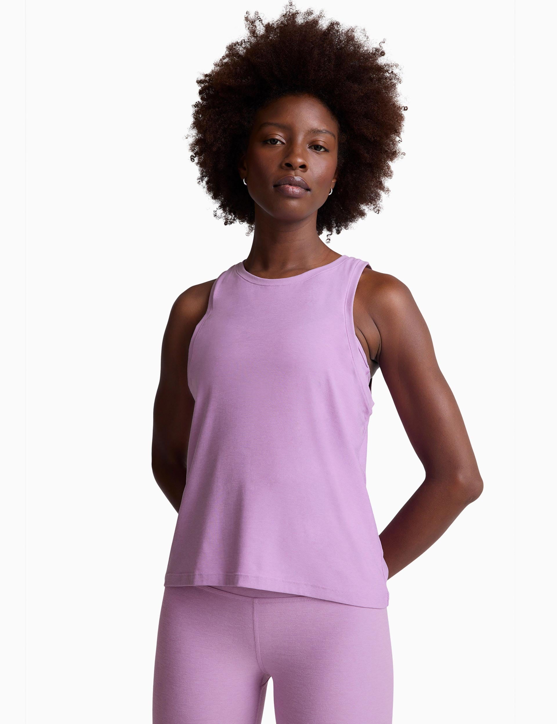 Lightweight Rebalance Tank Top - Soft Lilac Petal Heather Color for Women | Perfect for Yoga, Workouts & Casual Wear