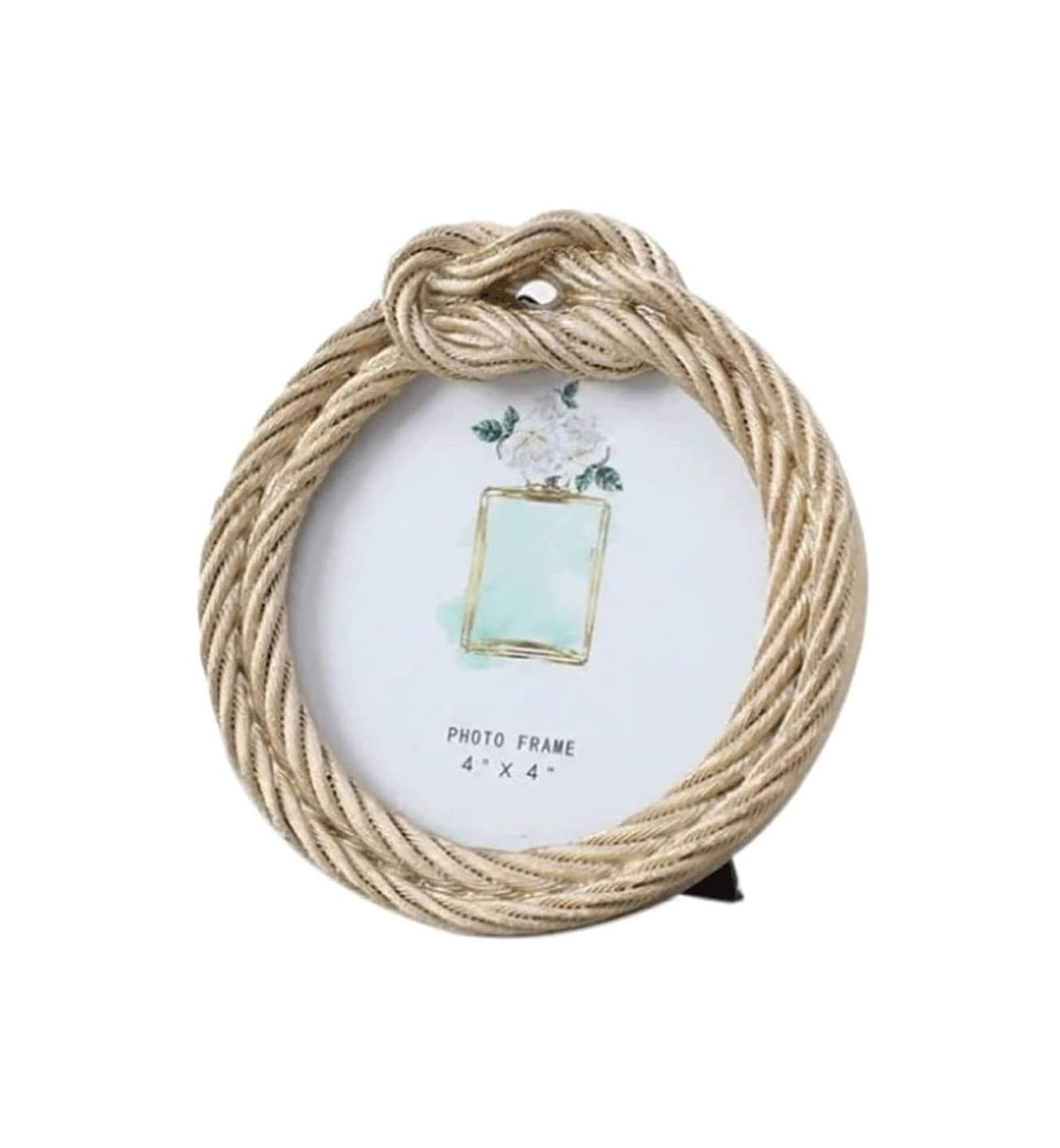 Handmade Resin & Hemp Rope Tabletop Photo Frame - 4inch & 6inch Sizes - Elegant Home & Office Decor for Wall Display, Wedding Photos, Gift Giving & Memory Keepsakes
