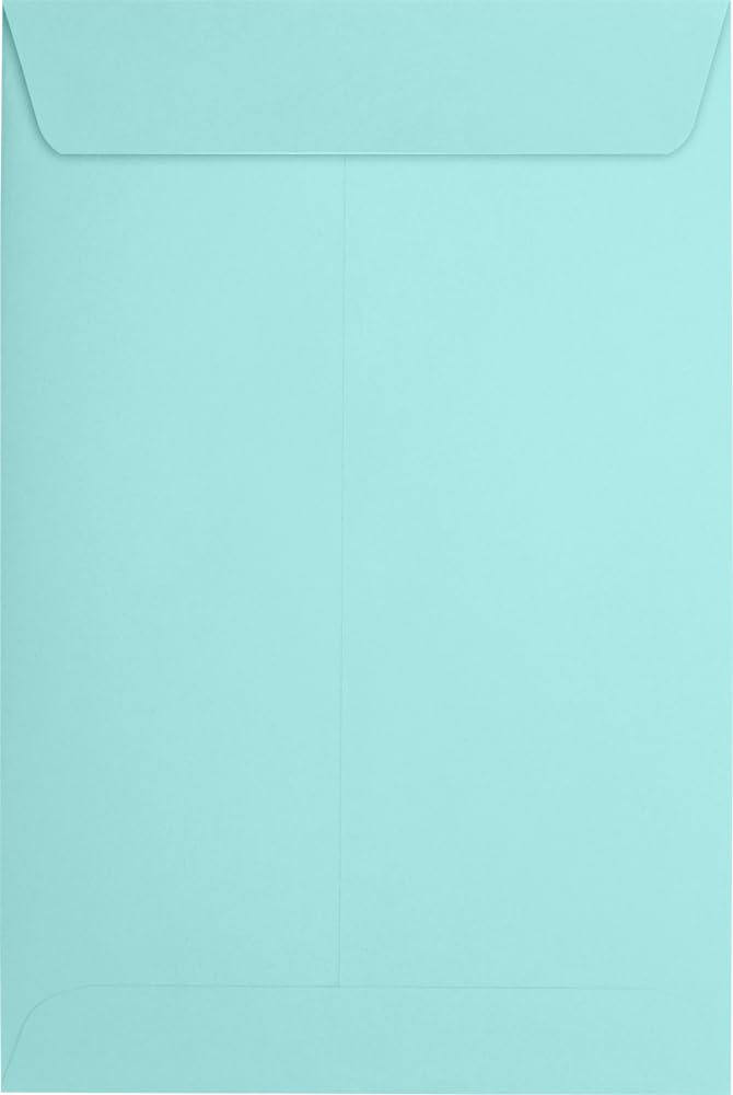 LUXPaper 6 x 9 Open End Envelopes | Self-Seal Peel & Press Envelopes | Seafoam Blue | 80lb. Premium Text Paper | Pack of 1,000 | Perfect for Mailing, Invitations, Business Correspondence & Greeting Cards