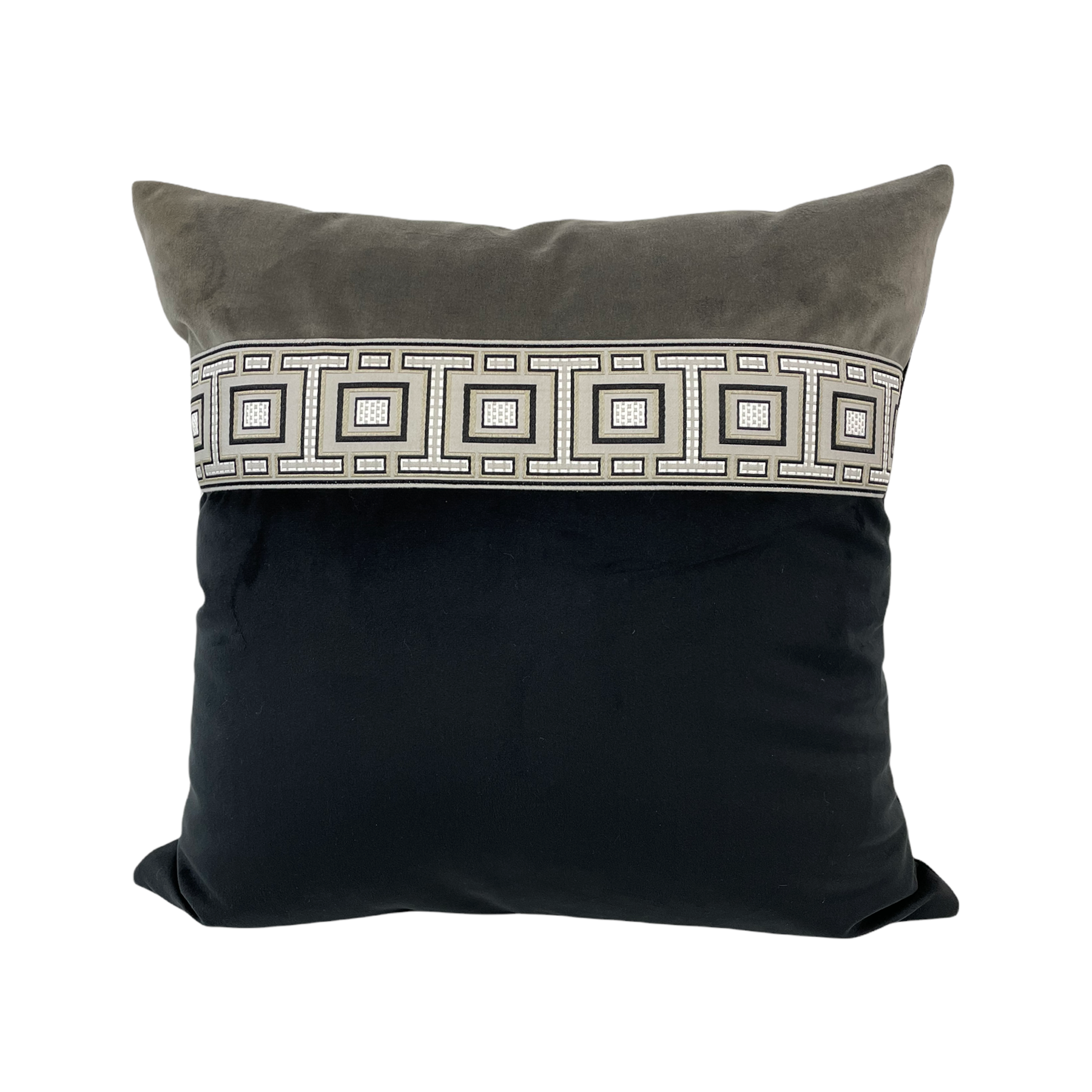 Franklin Option Black Grey Decorative Throw Pillow 20x20 Inches - Soft Couch Pillow for Living Room, Bedroom & Office Decor