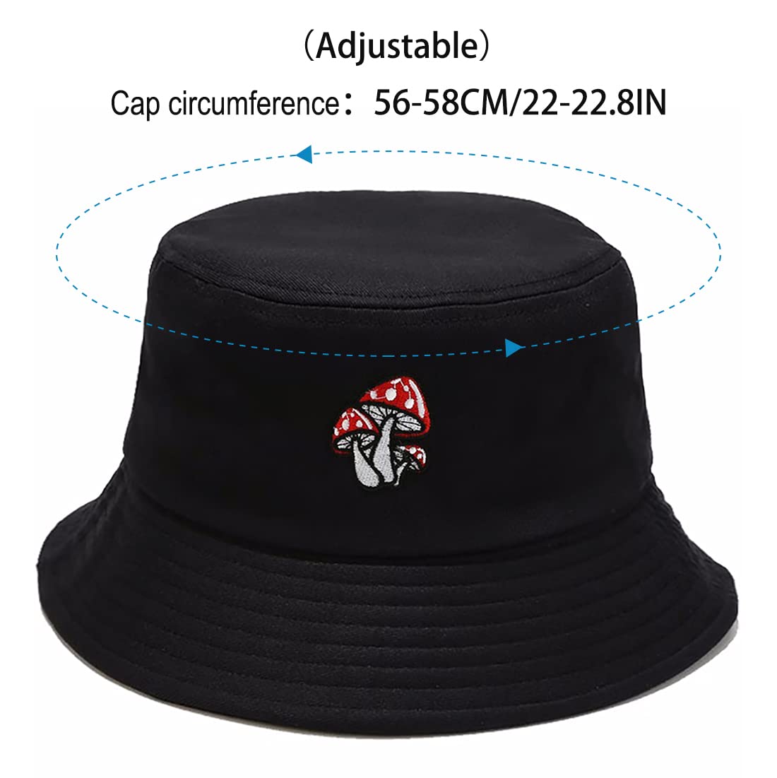 XYIYI Women's Cotton Embroidery Bucket Hat - Stylish Fisherman Beach Hat for Women & Girls - Perfect for Summer, Travel, and Outdoor Activities