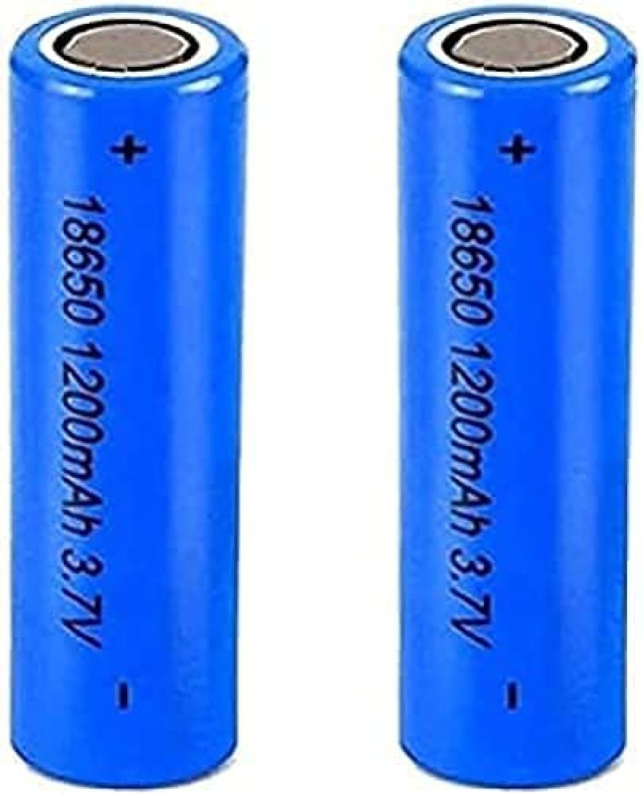 3.7V 1200mAh Rechargeable Aa Li-ion Batteries 2-Pack Flat Top - Perfect for Flashlights, Toys, and Electronic Devices