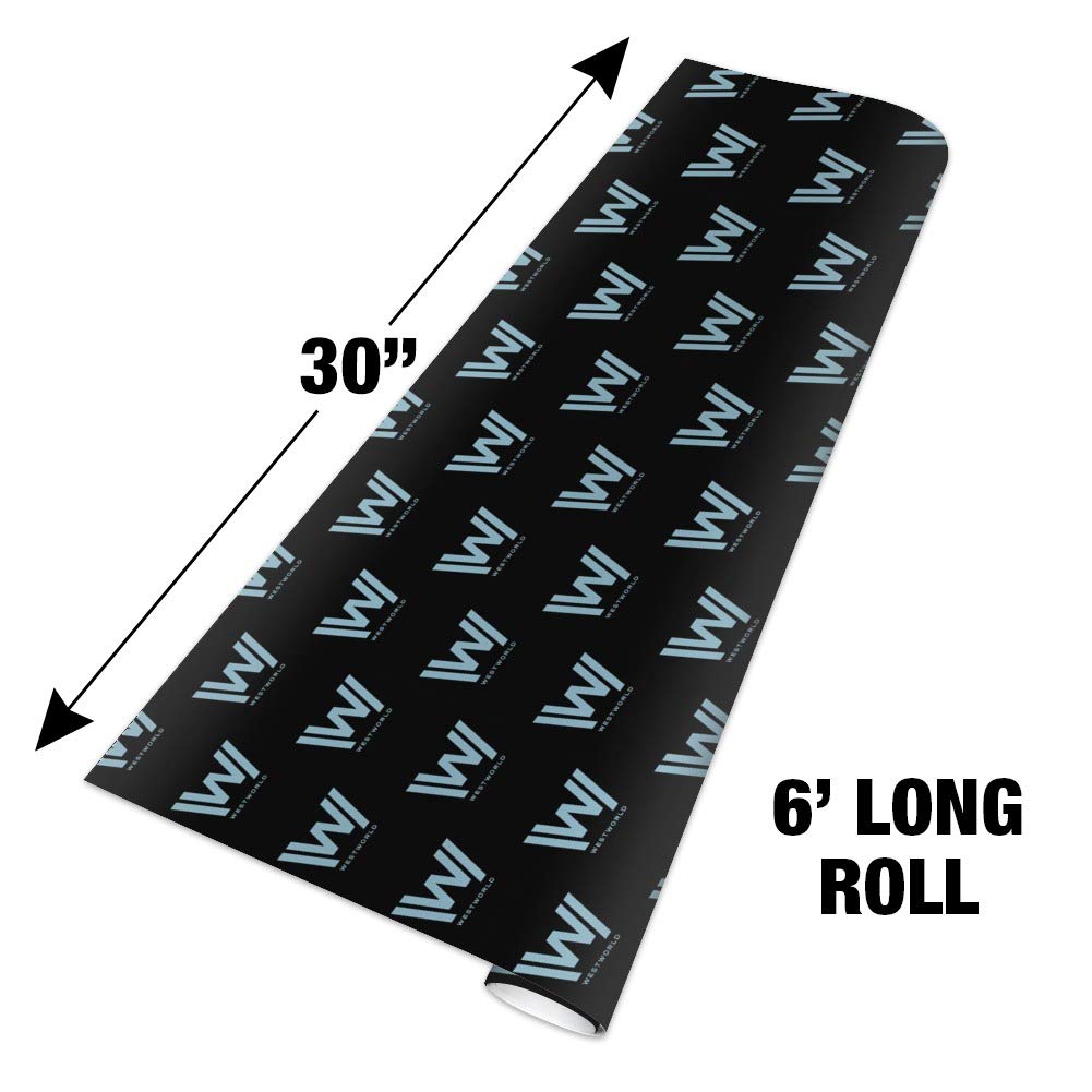 GRAPHICS & MORE Westworld Logo Gift Wrap Wrapping Paper Rolls - Premium Quality for Birthday, Christmas & Party Presents - Perfect for TV Show Fans & Sci-Fi Lovers