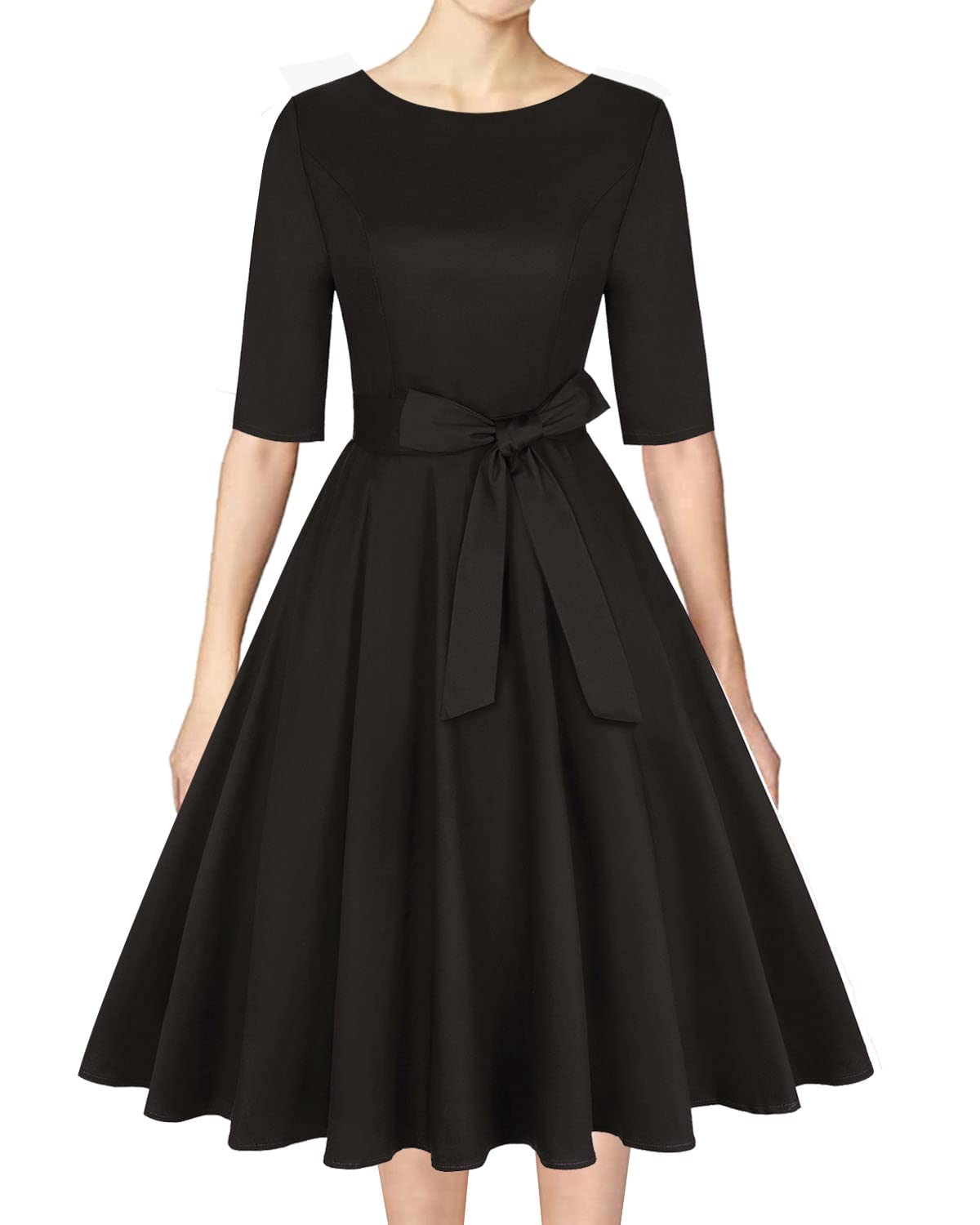 Vintage 1950s Rockabilly Swing Dress for Women - Retro Cocktail Party & Prom Dress with Pockets | Perfect for 50s Themed Parties, Date Nights & Swing Dancing
