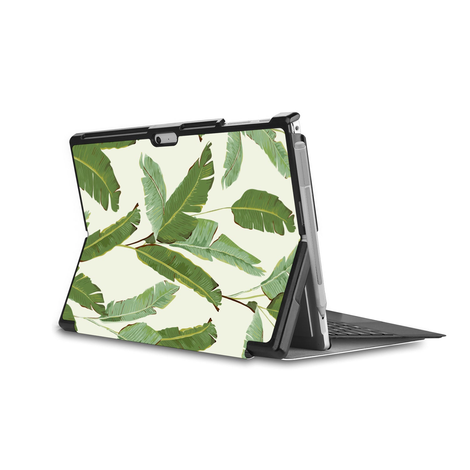 Microsoft Surface Case - Durable Green Leaves Design Protective Cover for Surface Pro/Book/Laptop - Perfect for Work, School & Travel
