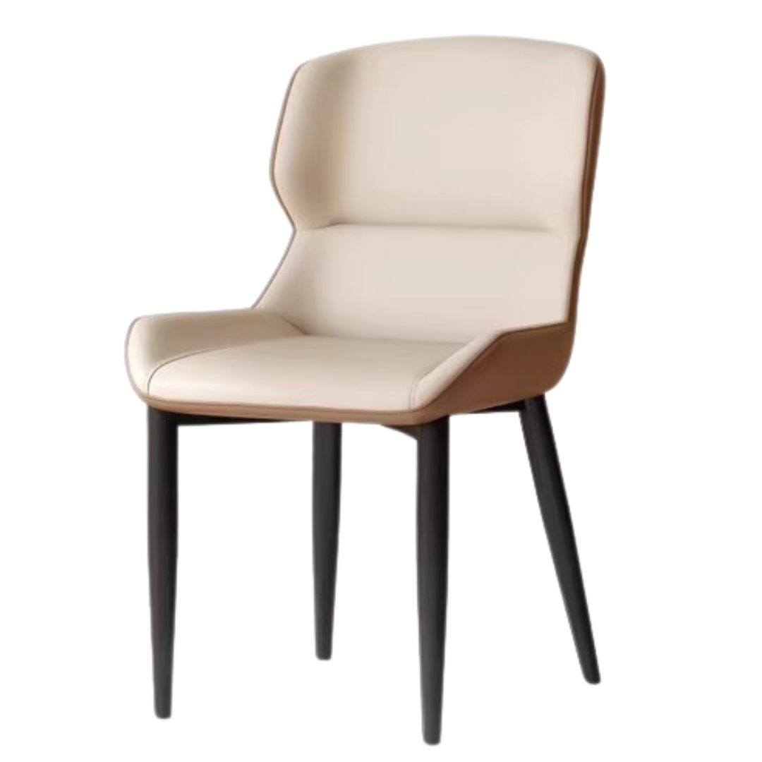 Premium Organic Leather Soft Chair Set of 2 - Modern Living Room Seating for Home & Office - Comfortable Lounge Chairs for Relaxation, Reading & Conversation Areas