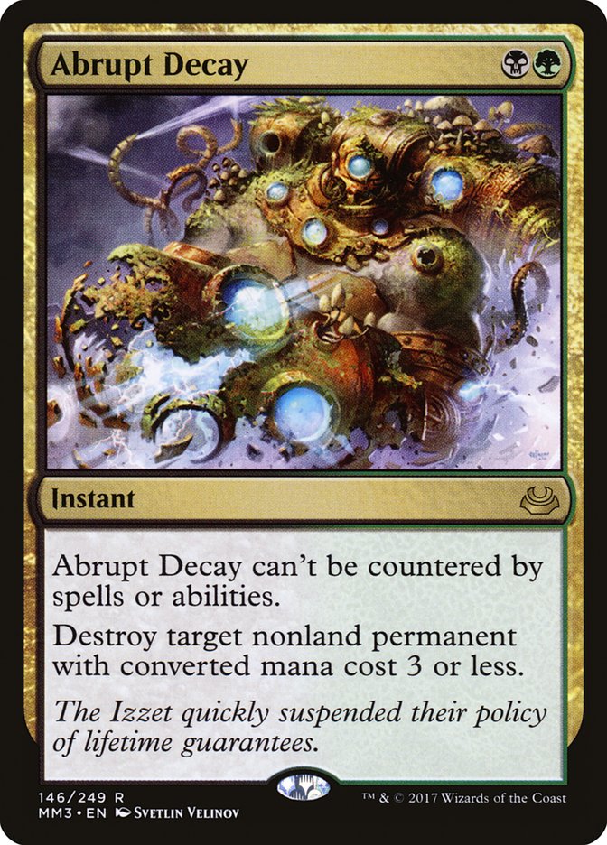 Abrupt Decay MTG Card - Modern Masters 2017 Edition | Perfect for Modern & Commander Decks | Collectible Magic: The Gathering Trading Card