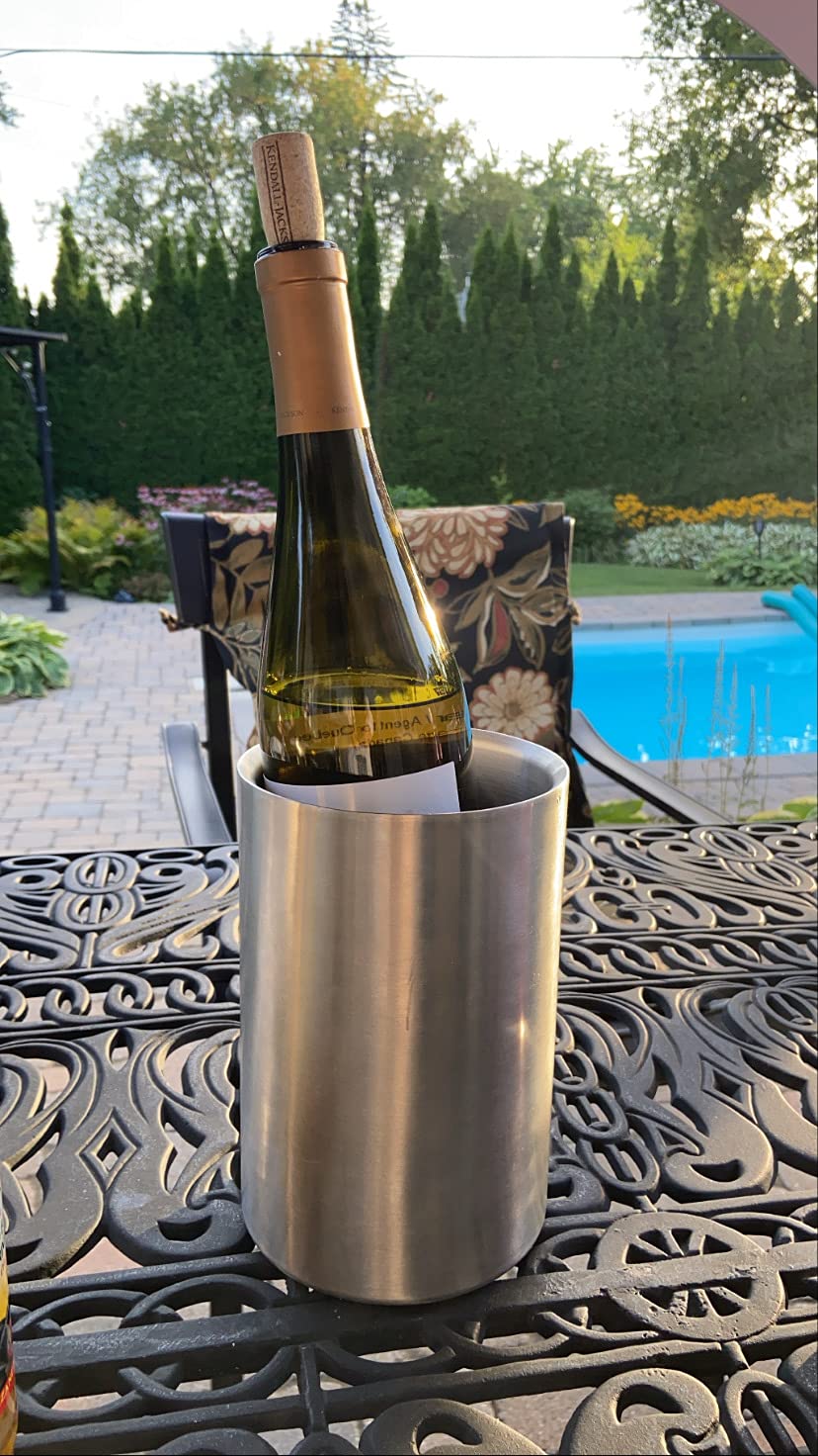 CUISINOX Double-Walled Brushed Satin Stainless Steel Wine Chiller Bucket - 4.8