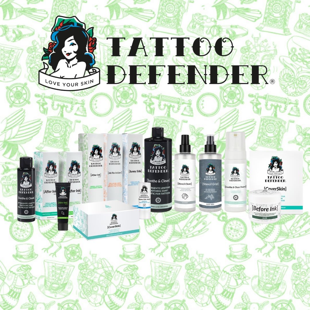 Tattoo Defender – After Ink Care 10ml – Soothing & Hydrating Cream for New Tattoos – With Hyaluronic Acid & Shea Butter – Vaseline-Free – Dermatologist Tested – Perfect for Tattoo Aftercare & Skin Recovery