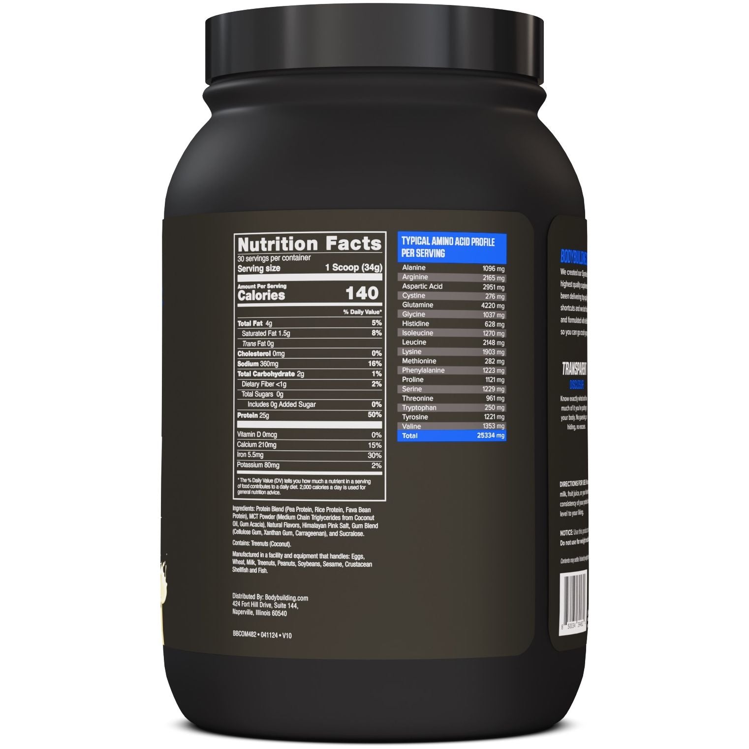3 Pack Bodybuilding.com Signature Plant Protein Powder - 90 Servings Total for Muscle Recovery & Post-Workout Nutrition | Vegan Protein Supplement for Athletes & Fitness Enthusiasts