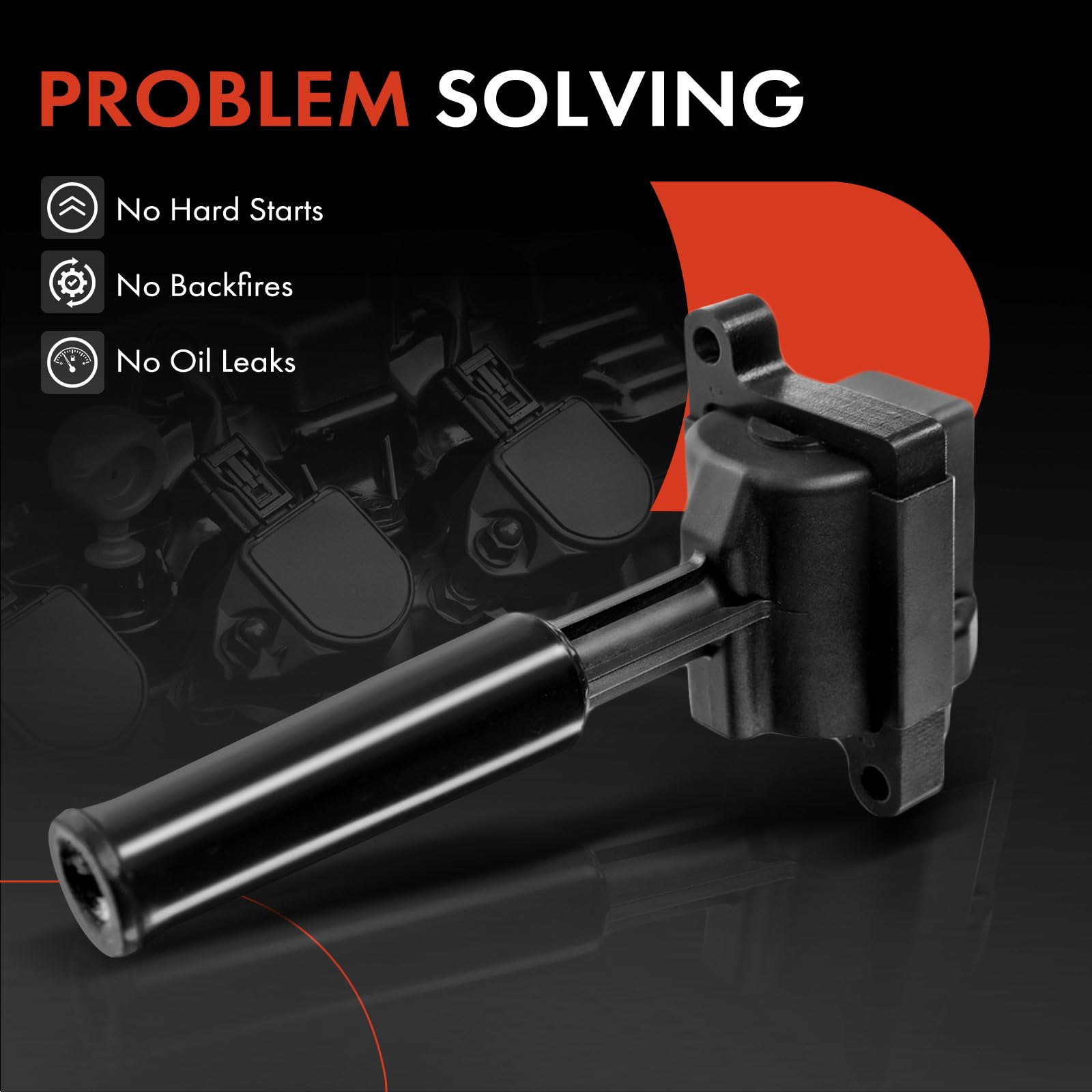 Premium Ignition Coil Pack Compatible with Jaguar XJ8 XJR XK8 XKR Vanden Plas 1999-2003 Models - 4.0L V8 Engine (4-Pin Connector) UF-415 Replacement Part - Perfect for Smooth Engine Performance & DIY Auto Repairs