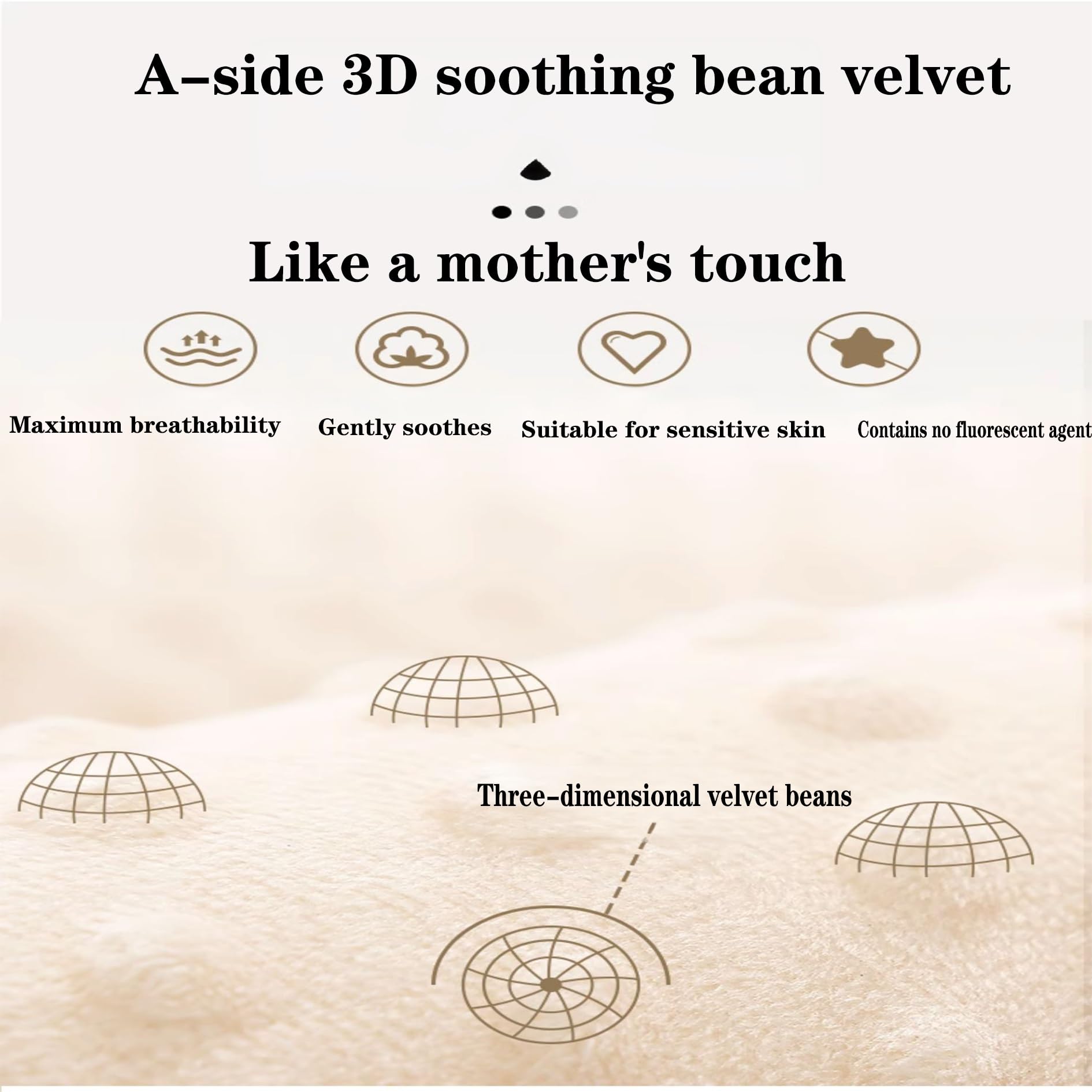 Breathable Portable Baby Recliner for Newborns 0-24 Months - Foldable 3D Bean Velvet Infant Nest with Soft Cover - XL Size (44