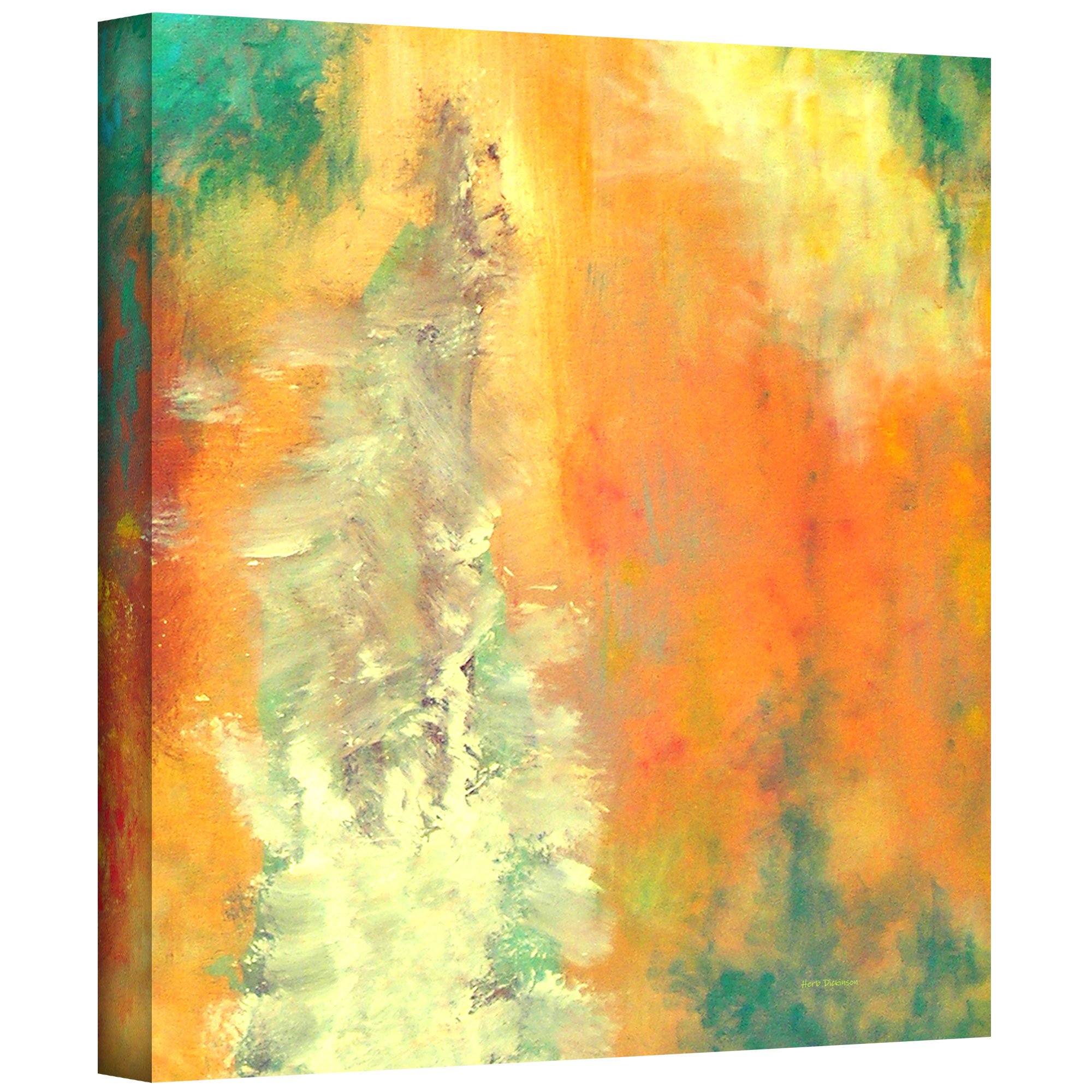 Herb Dickinson Abstract 204 Gallery Wrapped Canvas Wall Art - 18x18 Inch Modern Home Decor for Living Room, Bedroom & Office