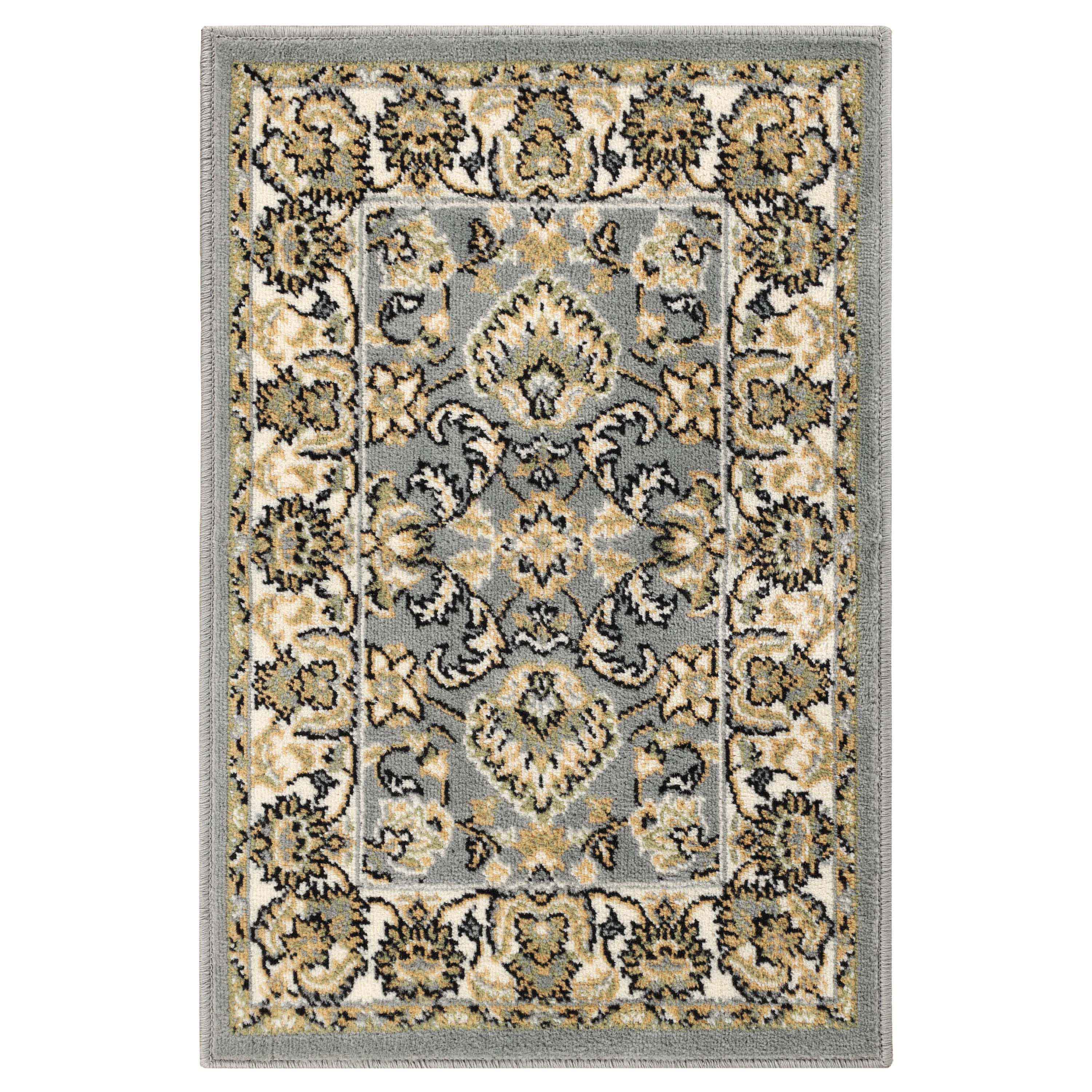 Lille Elegant Floral Indoor Area Rug - Non-Slip Soft Living Room Carpet Runner for Bedroom, Hallway & Entryway Decor