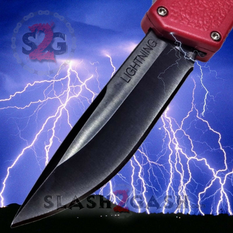 Tactical Automatic Knife - Lightning OTF Dual Action with Plain Edge | Self-Defense, Outdoor Survival & Everyday Carry (EDC) Tool