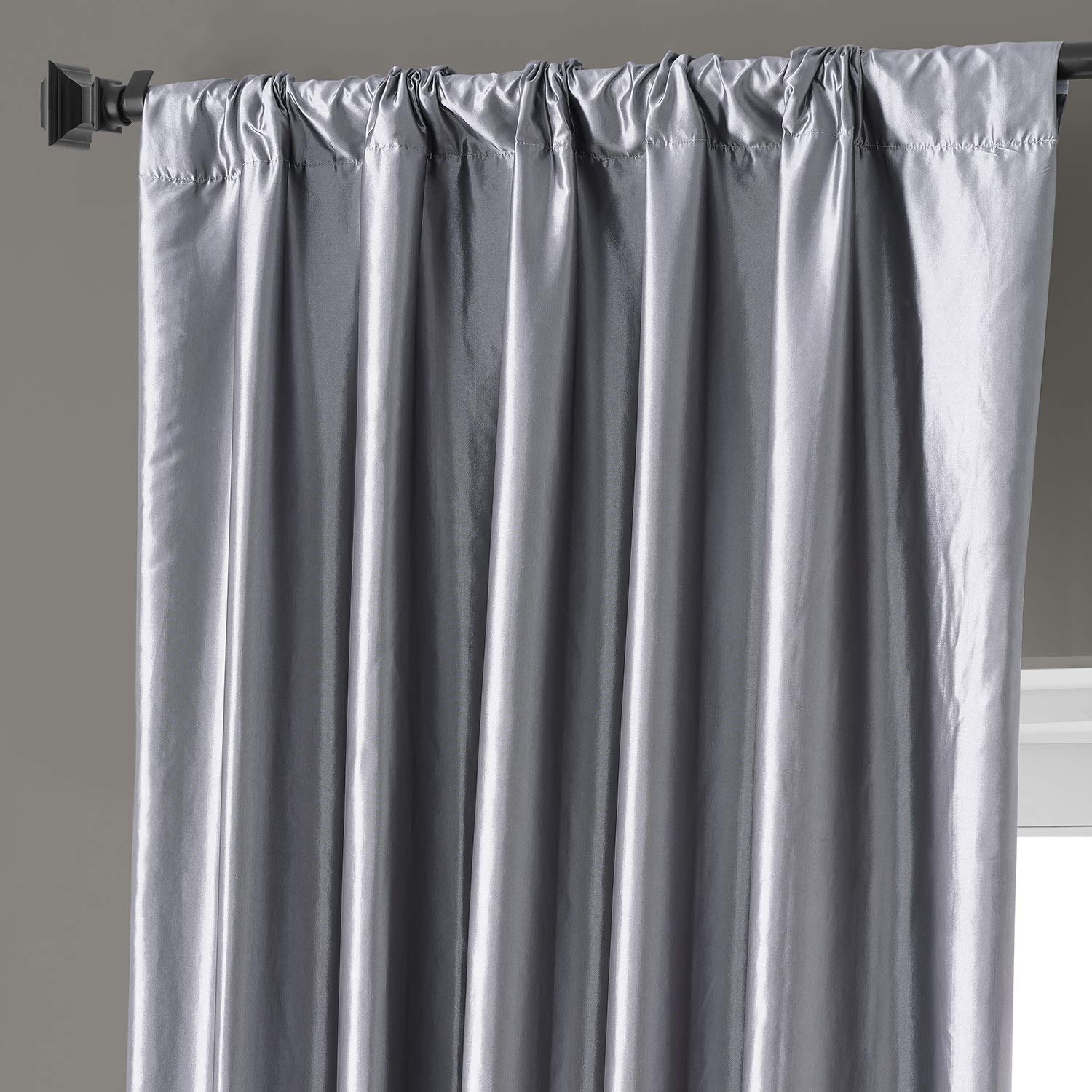 Premium Blackout Curtains for Bedroom & Living Room - 50x108 Inch Thermal Insulated Faux Silk Drapes, Noise Reducing & Energy Efficient Window Treatments (1 Panel, Silver) - Perfect for Home Theater, Nursery & Light-Sensitive Sleepers