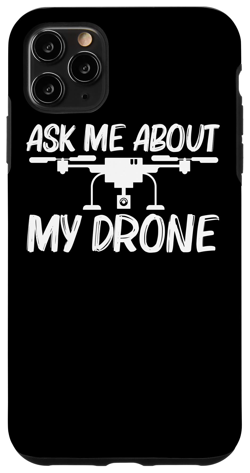 Funny Helicopter Design iPhone 11 Pro Max Case - Premium Protective Phone Cover for Men & Women - Perfect Gift for Drone & Chopper Lovers - Ideal for Outdoor Adventures, Tech Enthusiasts & Aviation Fans