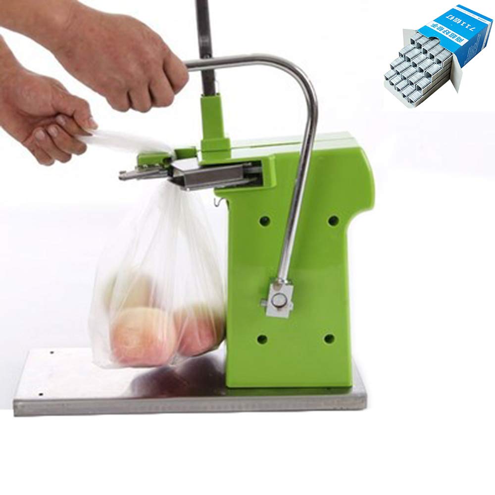 711 Aluminum Nail Plastic Bag Neck Sealer - Commercial Pouch Packing Machine with 4000pcs Aluminum Nails for Supermarkets, Retail Stores & Food Packaging