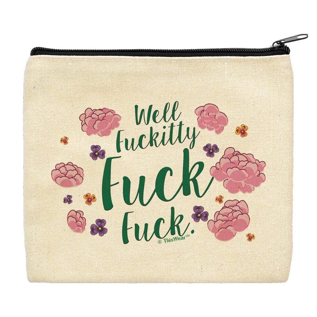 **Well Fitty Canvas Toiletry Bag Set - 2 Pack Edgy Makeup Bags for Travel & Gifts | Waterproof & Durable Cosmetic Organizer**    *(Perfect for Travel, Gym, Camping & Everyday Use - Stylish & Functional Makeup Storage Solution)*