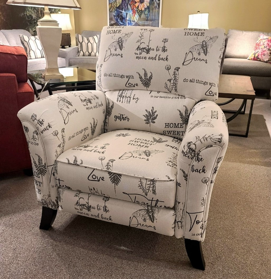 Comfortable Curved Arm Accent Recliner Chair - Modern Living Room Furniture for Relaxing & Lounging | Perfect for Home Theater, Reading Nook & Small Spaces