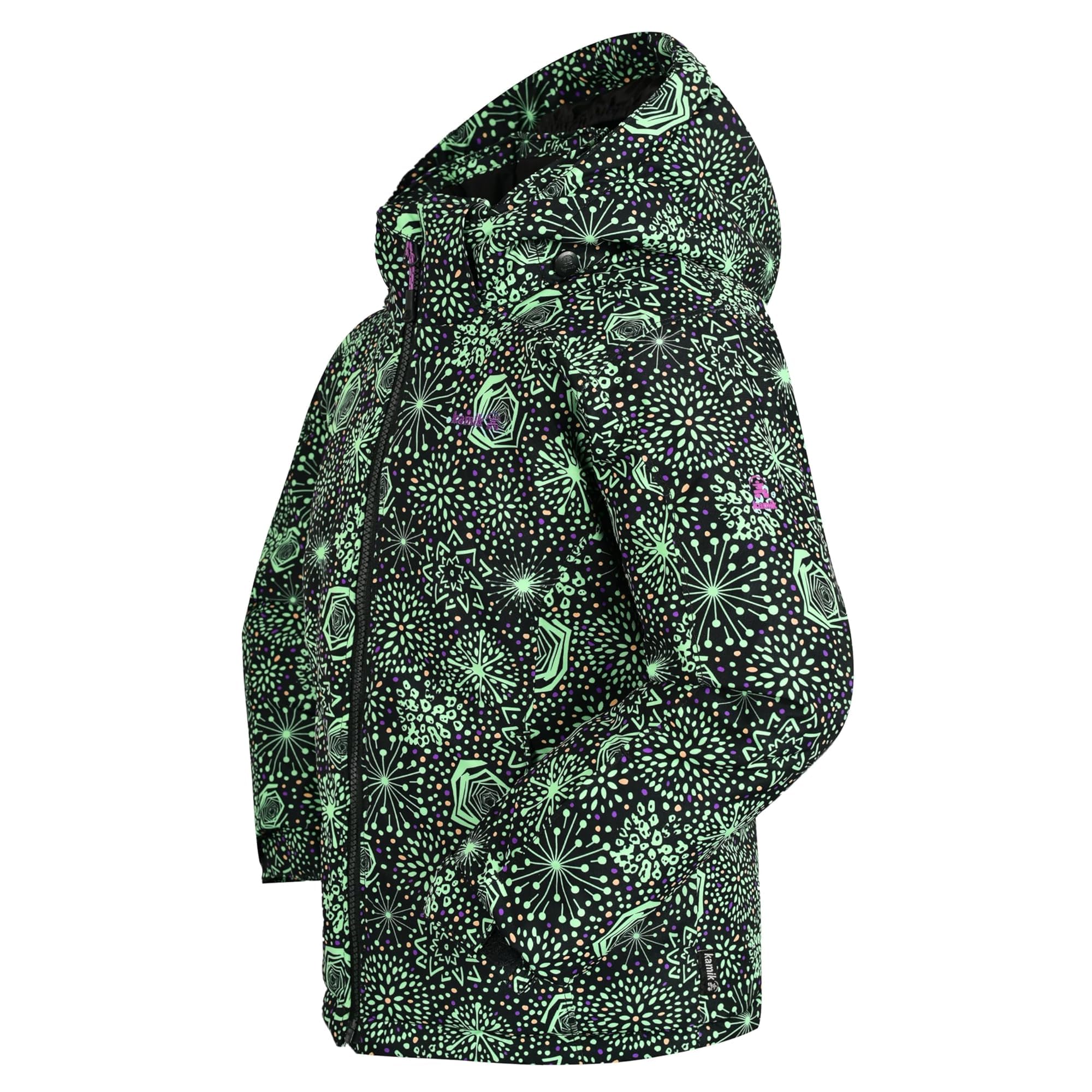 Kamik Girls' Whimsy Insulated Winter Jacket for Toddlers & Kids - Waterproof Snow Coat for Outdoor Play, School & Cold Weather Activities