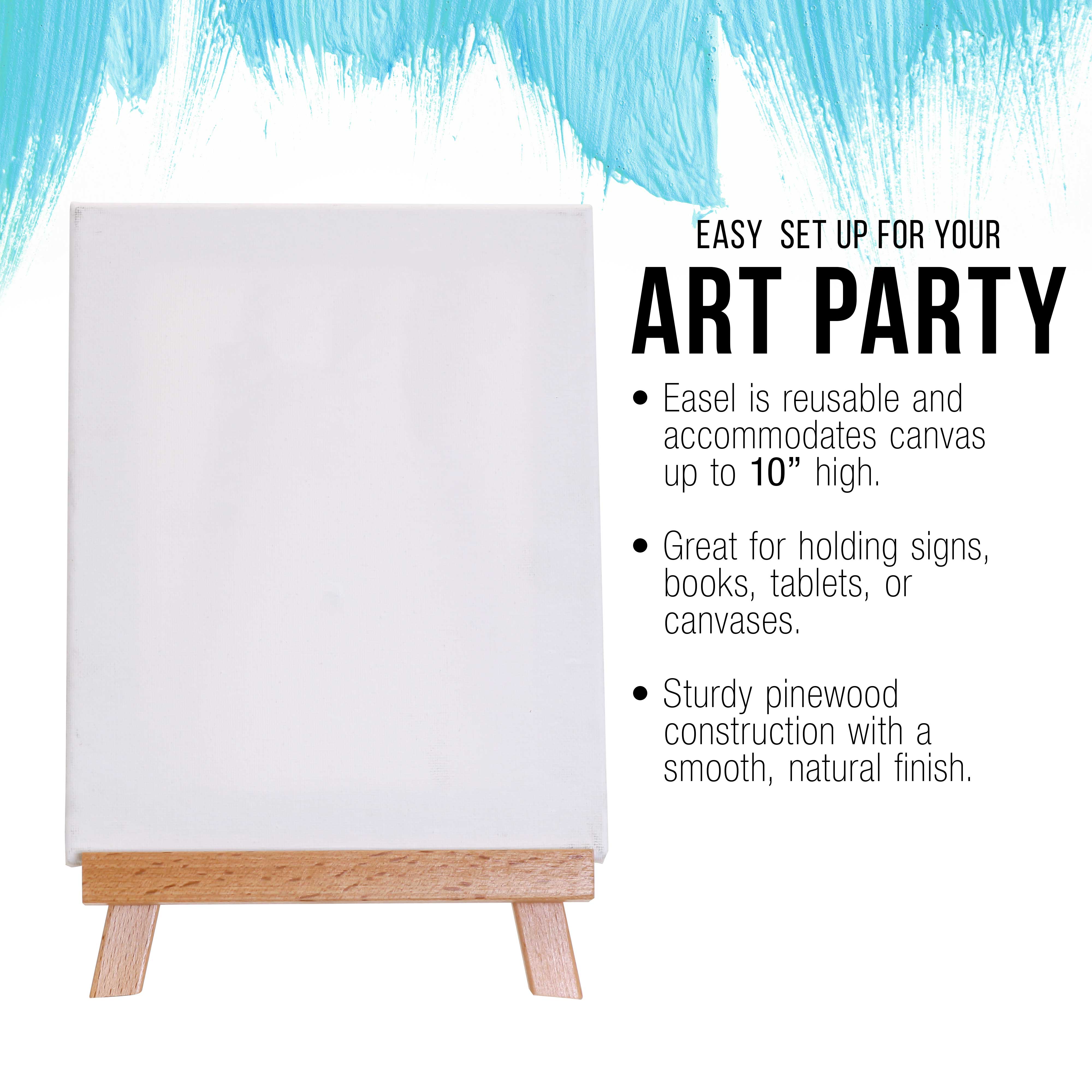 10.5 Inch Small Wooden Tabletop Easel (6 Pack) - A-Frame Artist Canvas Holder for Painting, Drawing & Display - Perfect for Art Studios, Classrooms & Home Decor