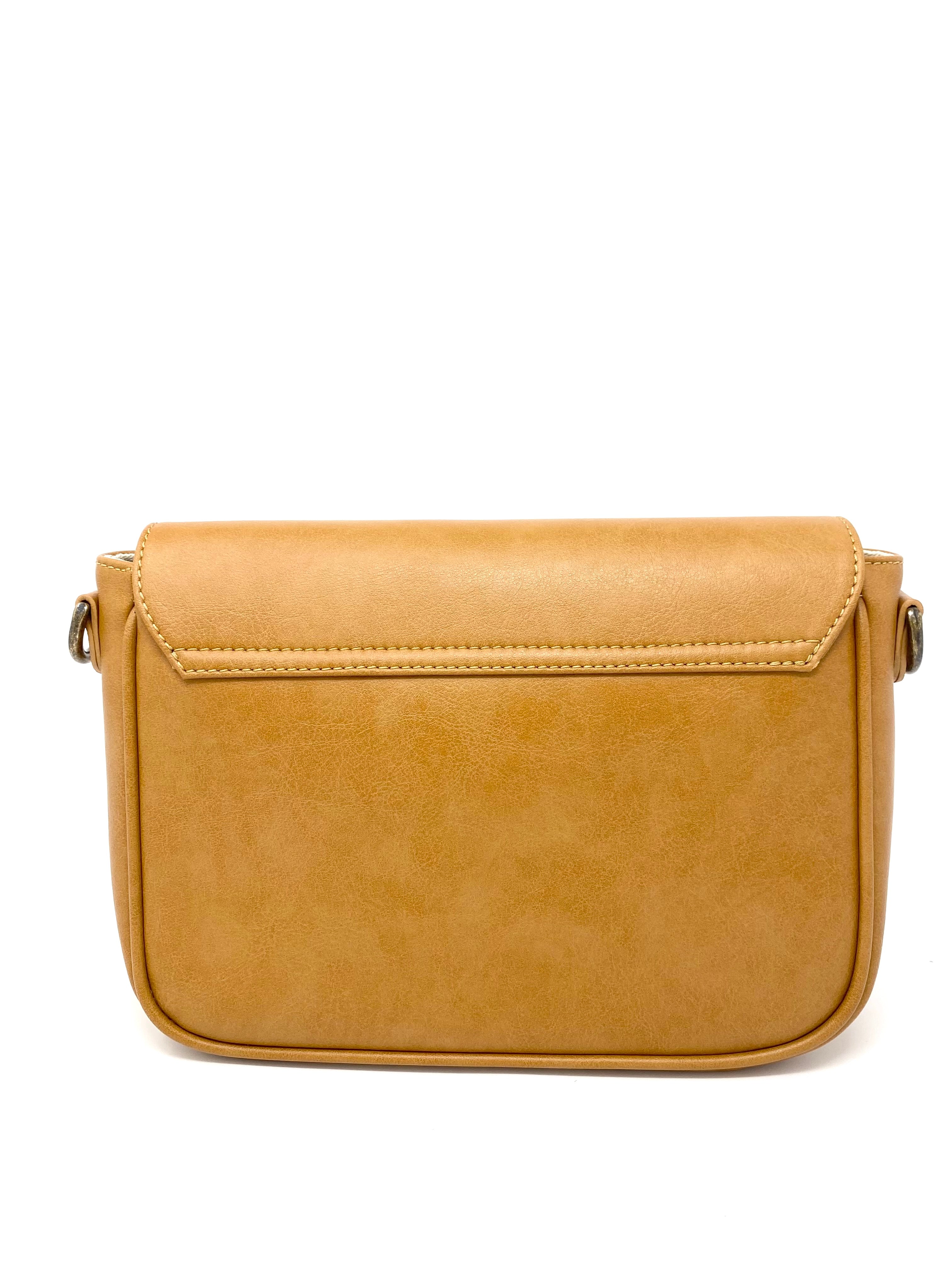 Novacas Juliana Saddle Bag in Camel - Stylish Leather Crossbody Purse for Women | Perfect for Work, Travel & Everyday Use