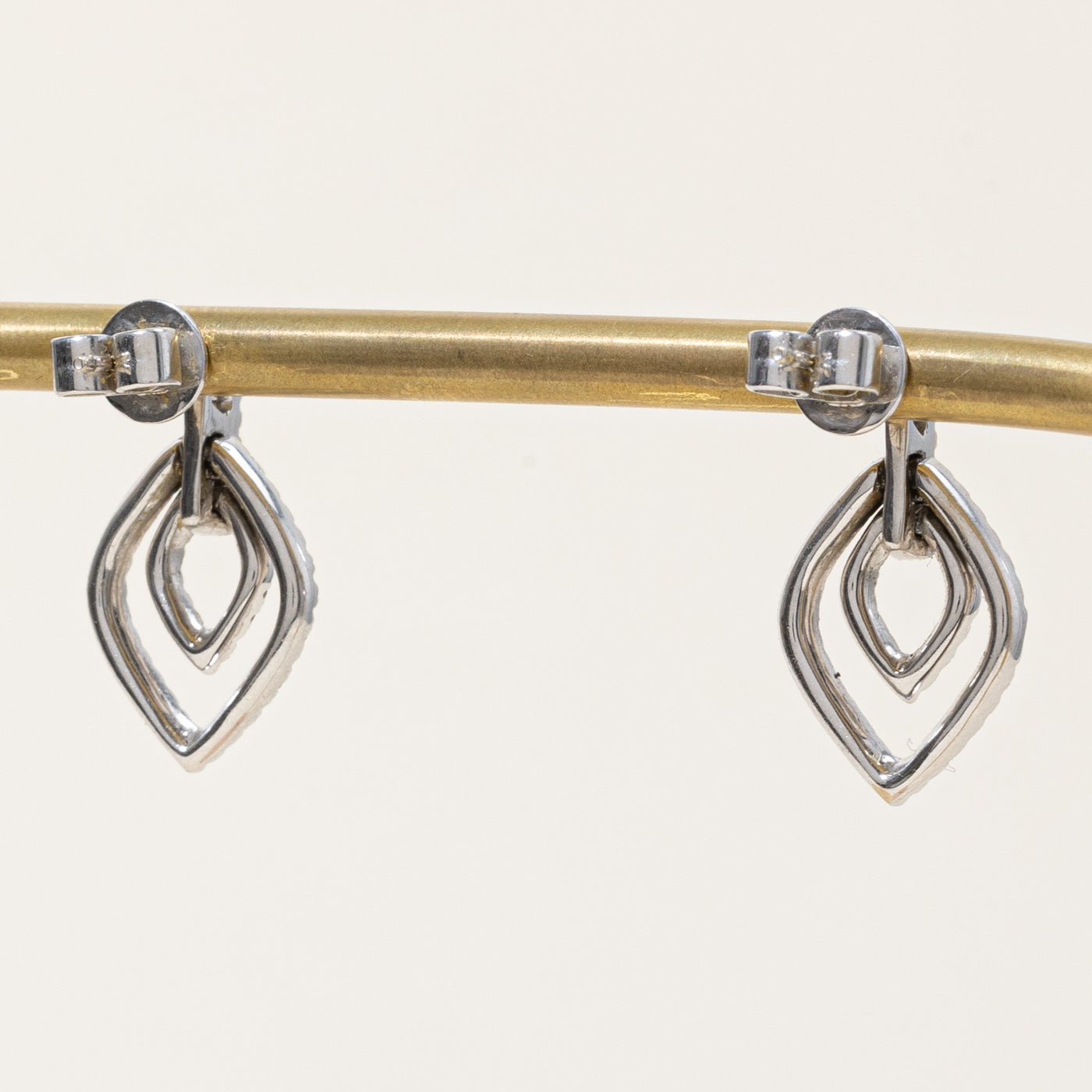 Exquisite 0.61ctw Double Marquise Diamond Drop Earrings for Women - Perfect for Weddings, Parties & Special Occasions