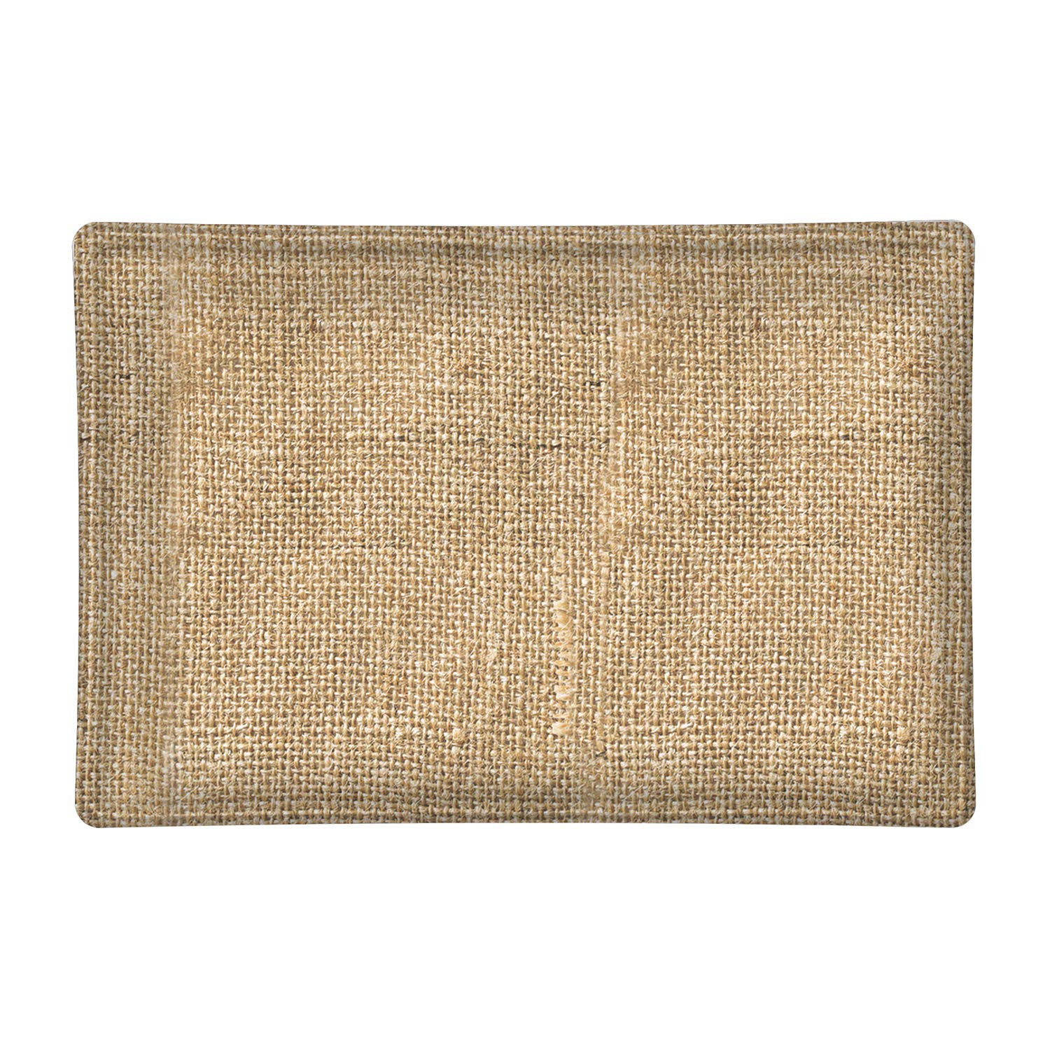 Michel Design Works Rectangular Glass Soap Dish with Burlap Design - Elegant Bathroom Organizer for Countertop or Shower - Perfect for Farmhouse, Modern & Rustic Home Decor