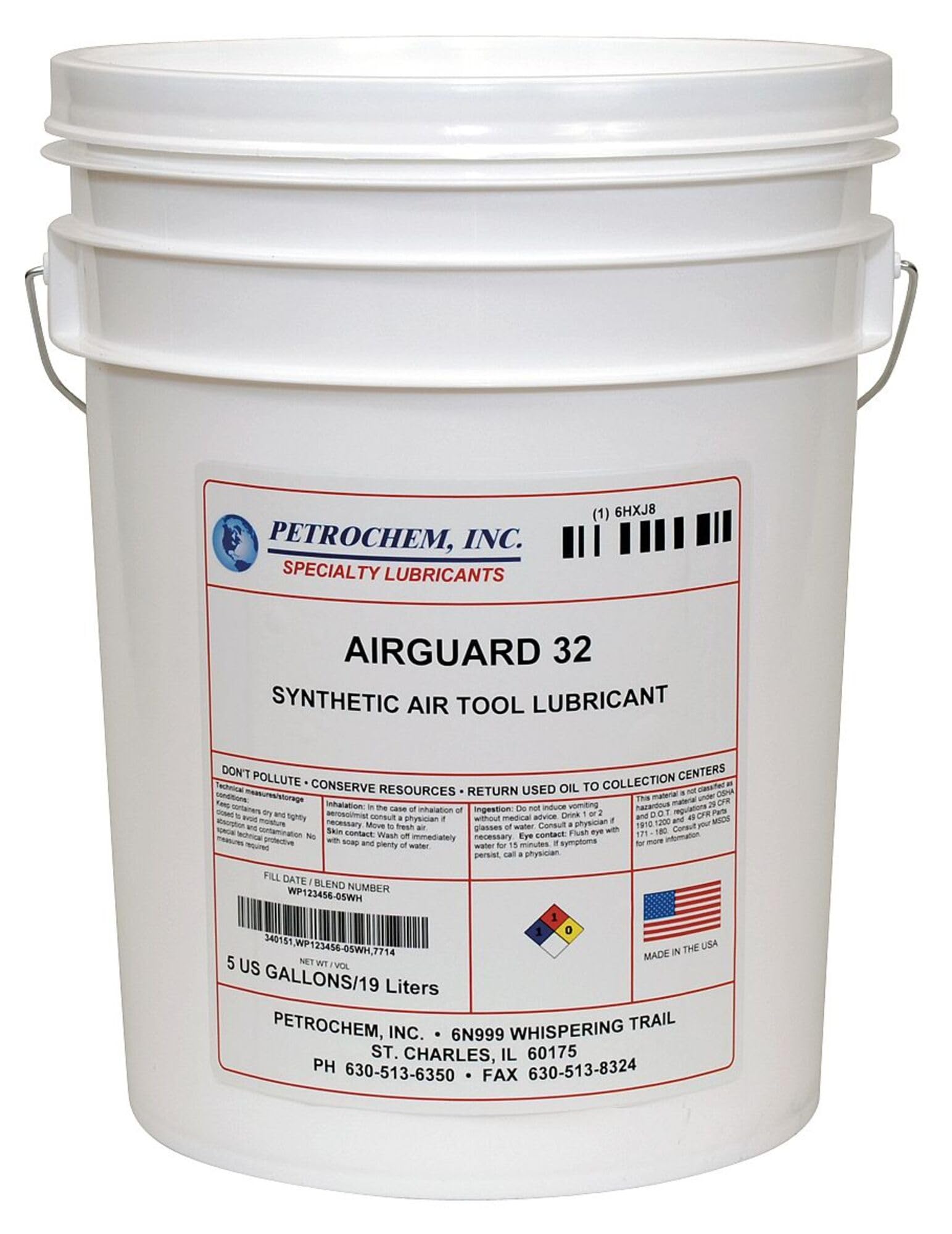 Premium Synthetic Air Tool Lubricant ISO 32 - High Performance Compressor Oil for Pneumatic Tools - Ideal for Air Impact Wrenches, Nail Guns & Industrial Machinery