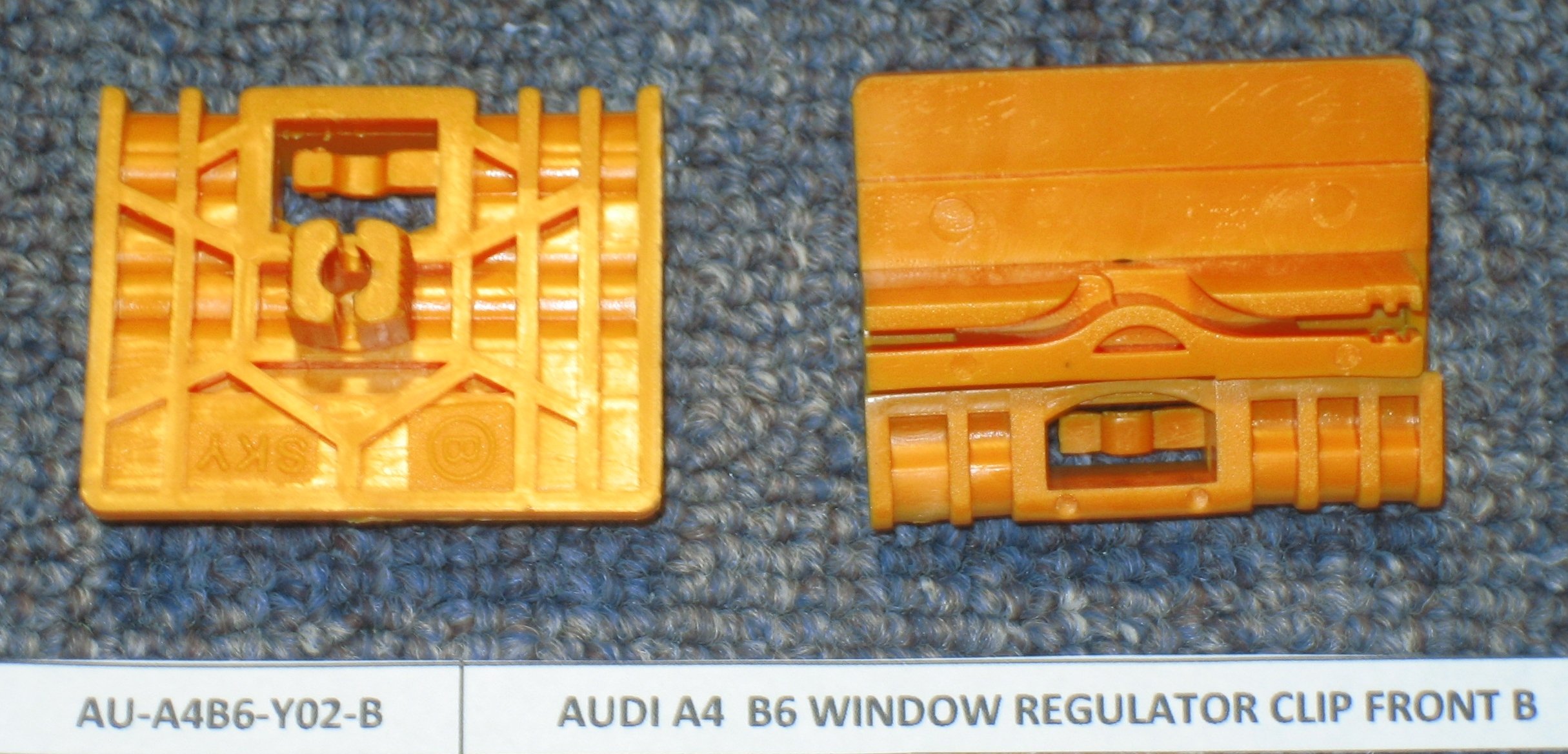 Audi A4 B6 Front Window Regulator Repair Clips (2-Piece Set) - Left or Right Side Replacement Parts for Smooth Window Operation - Perfect for DIY Car Maintenance & Auto Glass Repair