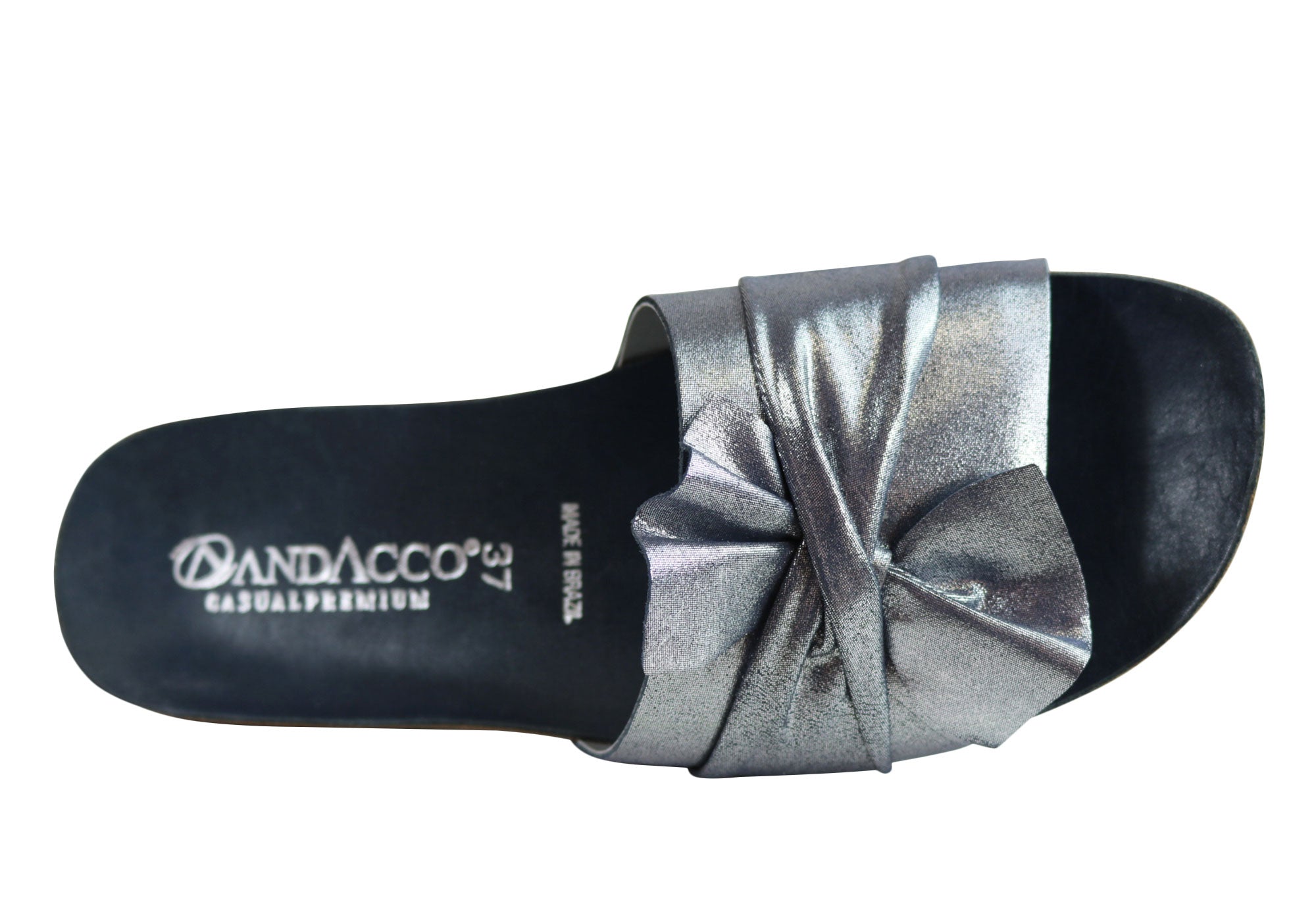 Andacco Women's Comfortable Leather Slide Sandals - Handmade in Brazil - Perfect for Beach, Pool, and Summer Casual Wear