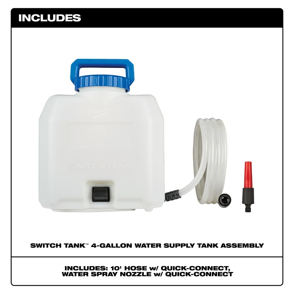 Milwaukee 49-16-28WS 28 Gallon Water Tank - Portable Water Storage for Construction, Camping & Emergency Preparedness