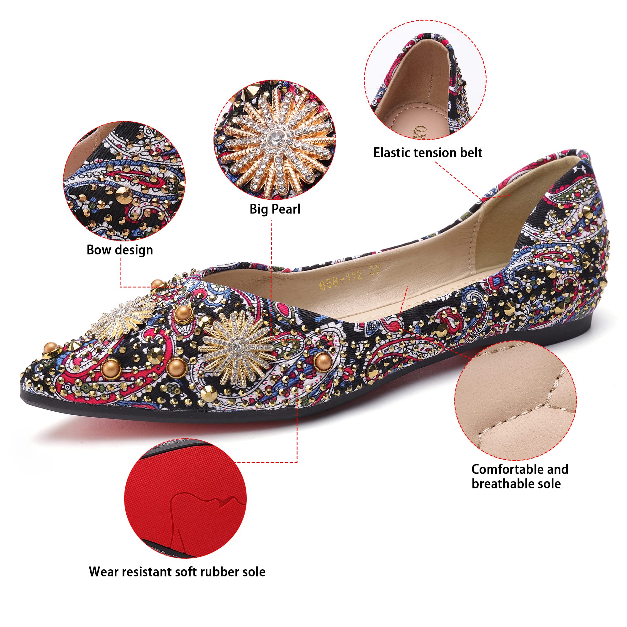Elegant Women's Pointed Toe Slip-On Flats - Comfortable Dress Shoes for Wedding, Work, Office & Casual Wear | Stylish Ballet Flats for Party, Business Meetings, Date Nights & Travel | Perfect Gift for Professional Women, Bridesmaids & Fashion Lovers | Great for Daily Commute, Cocktail Events & Business Trips | Ideal for Office Professionals, Bridal Parties & Fashionable Outfits